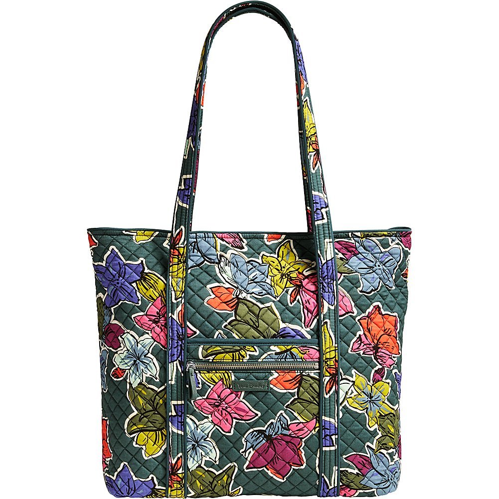 Vera Bradley Women's Iconic Vera Tote Bag - Falling Flowers Print, Spacious One-Size Handbag for Work, Travel & Everyday Use | Perfect for Office, Commuting & Weekend Outings