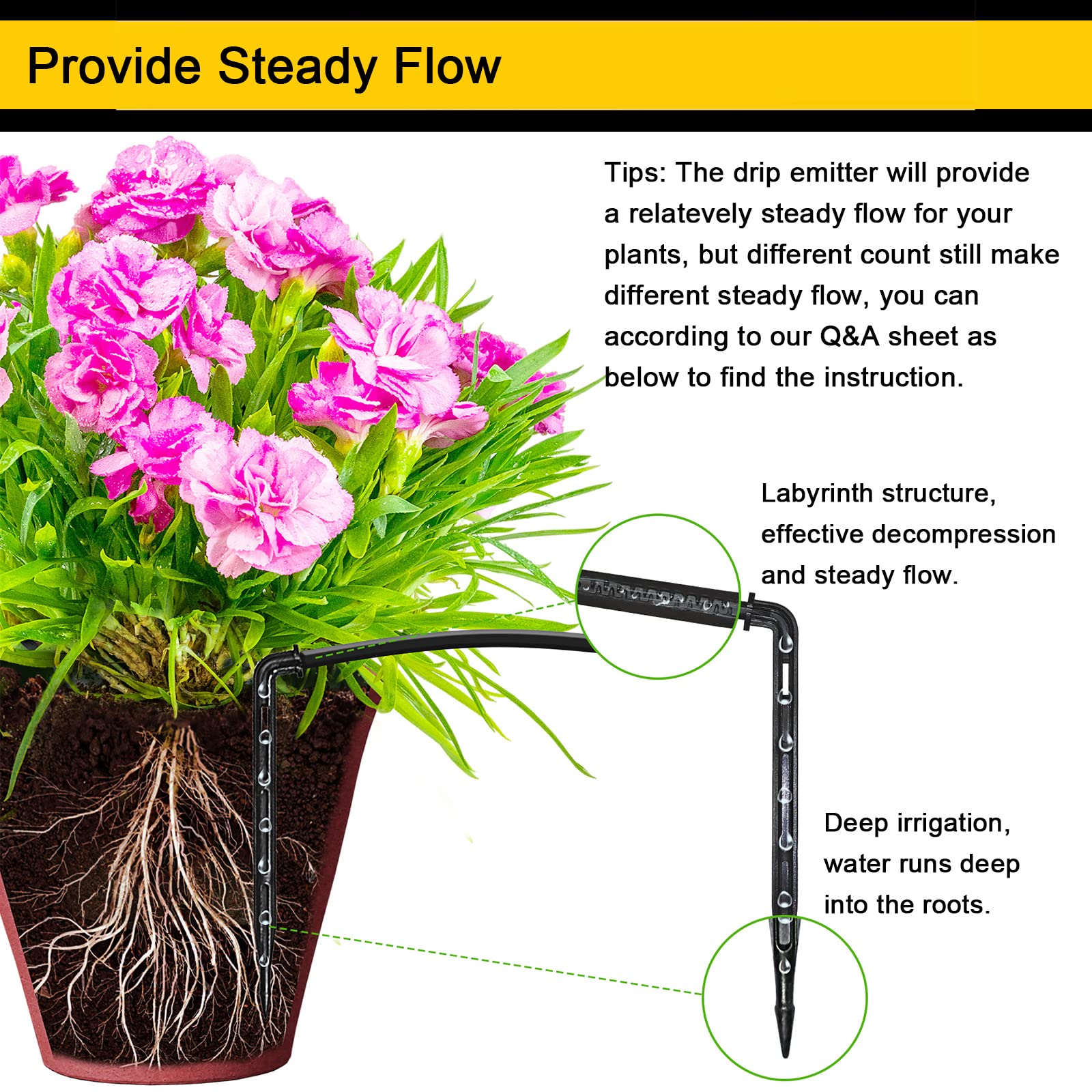Upgraded LCD Automatic Drip Irrigation Kit for 15 Plants - DIY Self Watering System with Digital Programmable Timer - Indoor House Plant Waterer for Vacation & Home Gardening - Perfect for Potted Plants, Greenhouses, and Balcony Gardens