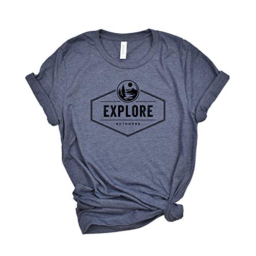 Heathered Navy Crew Black Ink