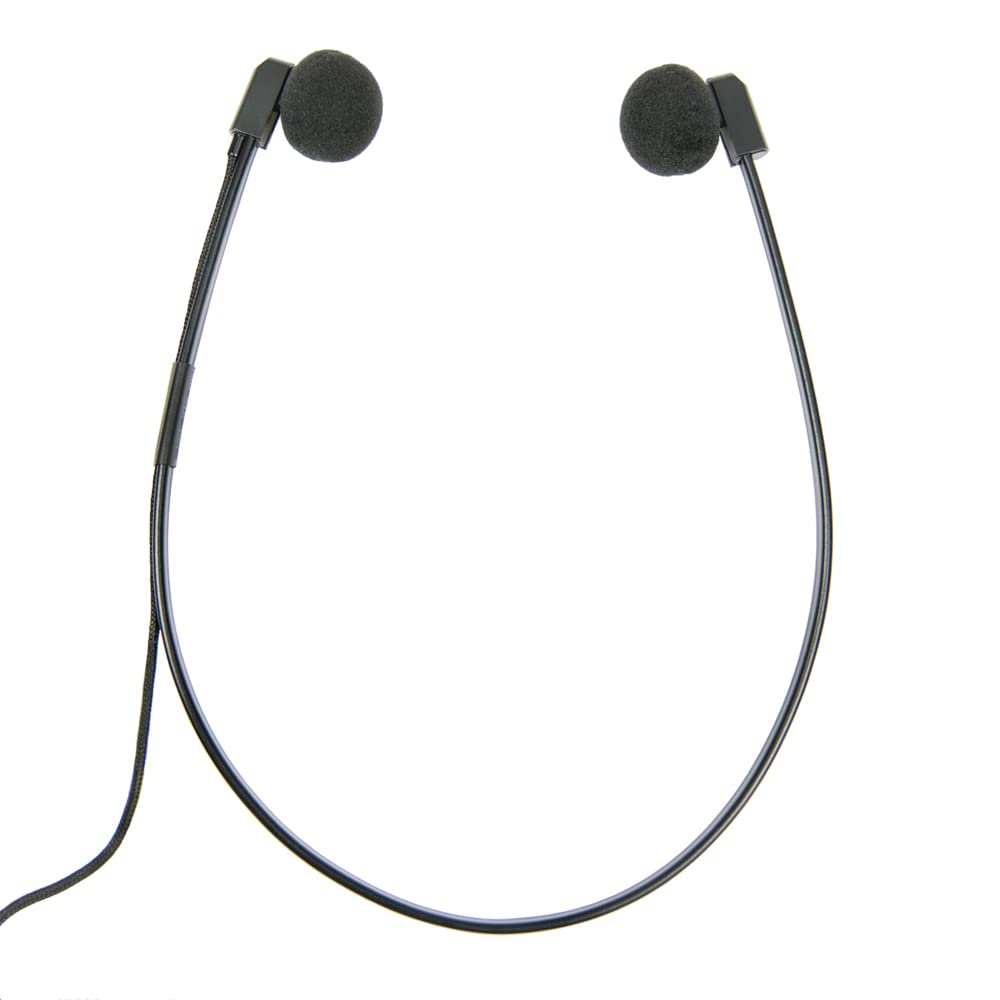 Premium ECS WordHear-O USB Transcription Headset with Built-in Sound Card & Volume Control - Under-Chin Design, 7ft Cord with Clothing Clip & 3 Extra Ear Sponges - Perfect for Computer Transcribing, Medical Dictation & Call Center Use