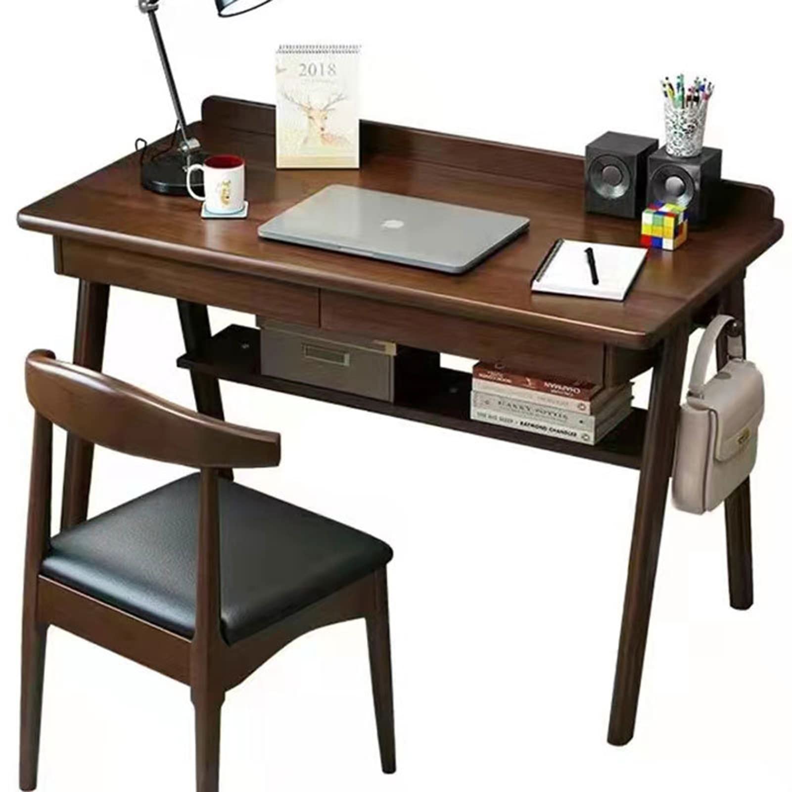 **Wooden Study Desk - Multifunctional Computer Desk for Home Office, Dorm Room & Gaming | Compact Writing Desk for Students & Professionals | Perfect for Small Spaces, Bedrooms & Workspaces**