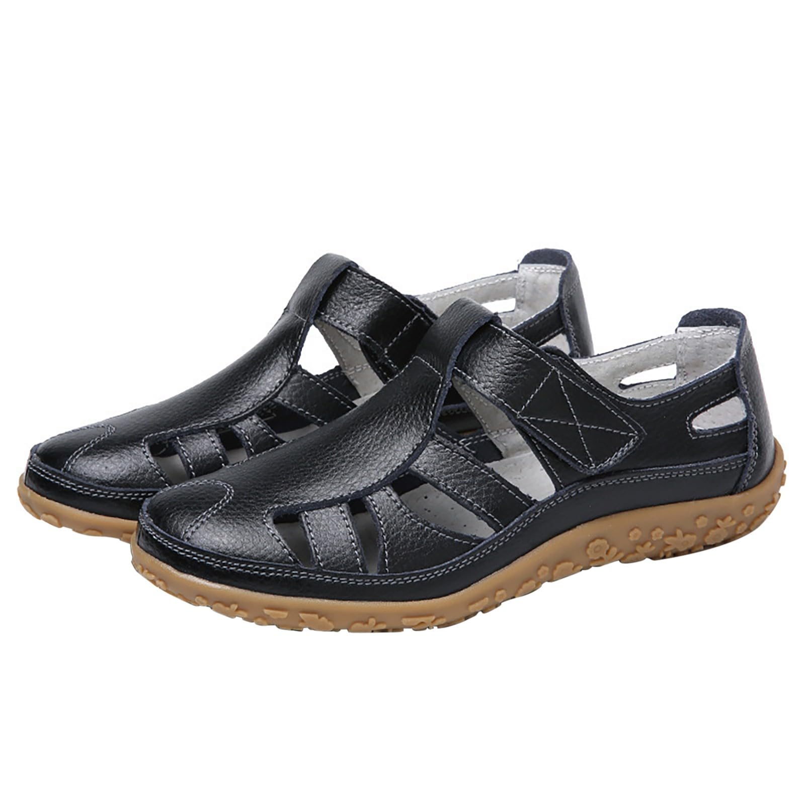 Women's Platform Tennis Shoes - Wide Width Loafers | Non-Slip Work Shoes for Women | Dressy Black Sneakers with Flat Bottom for Daily Wear | Perfect for Office, Walking & Winter Warmth
