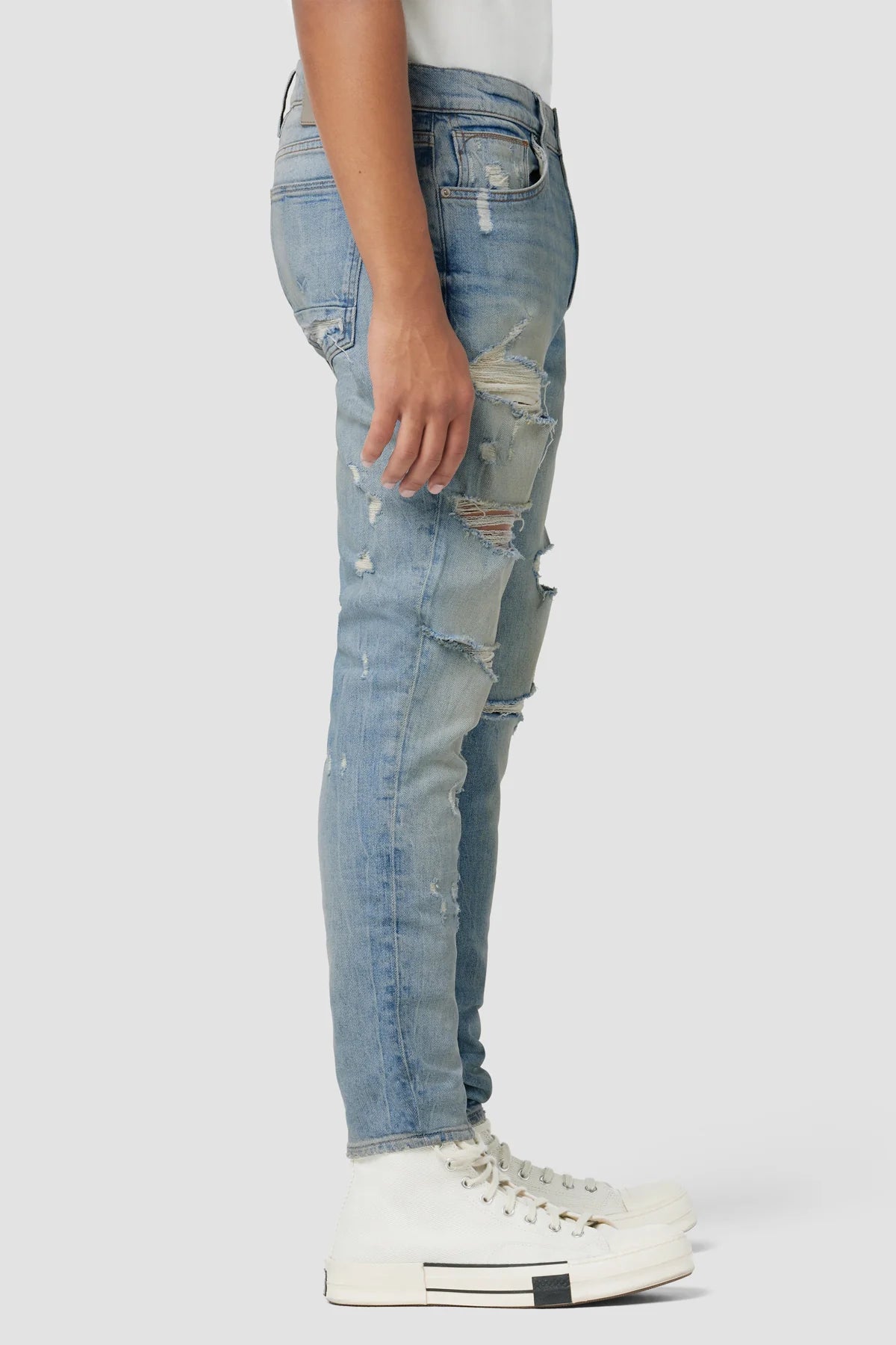 Hudson Zack Men's Skinny Jeans - Slim Fit Stretch Denim Pants for Casual & Streetwear Outfits