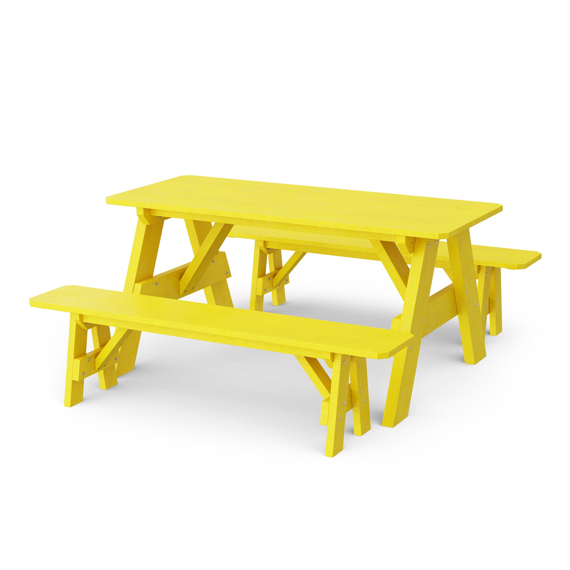 Heritage 72-Inch Outdoor Picnic Table with Detachable Benches - Perfect for Backyard BBQs, Camping & Family Gatherings