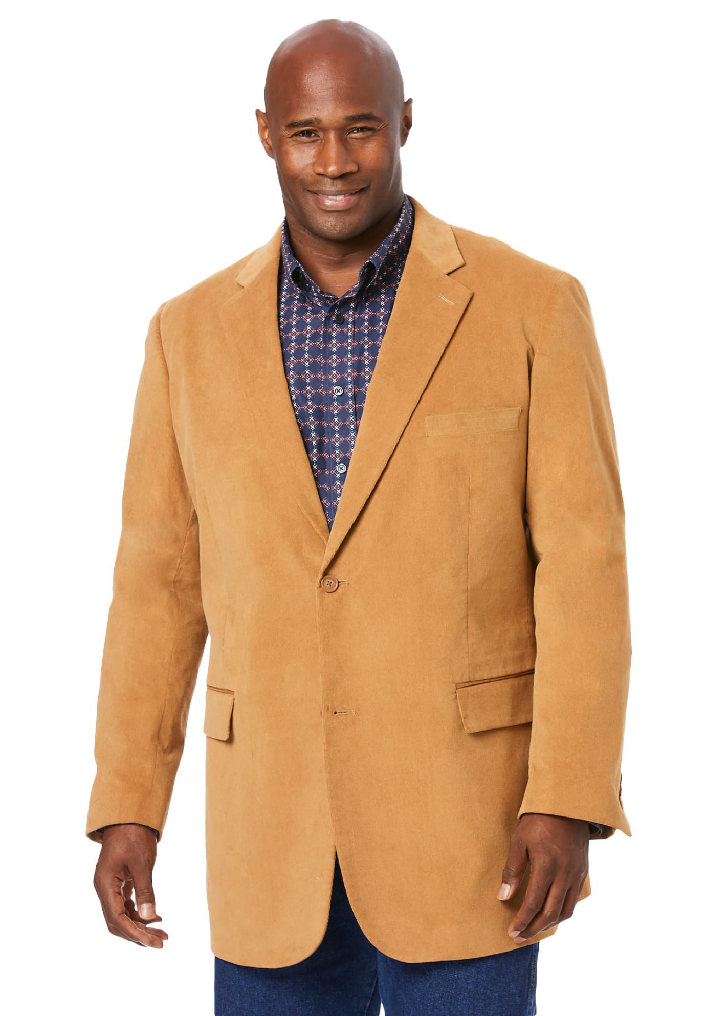 KingSize Men's Big & Tall Corduroy Blazer Jacket - Formal & Casual Wear for Plus Size Gentlemen | Perfect for Office, Weddings & Special Occasions