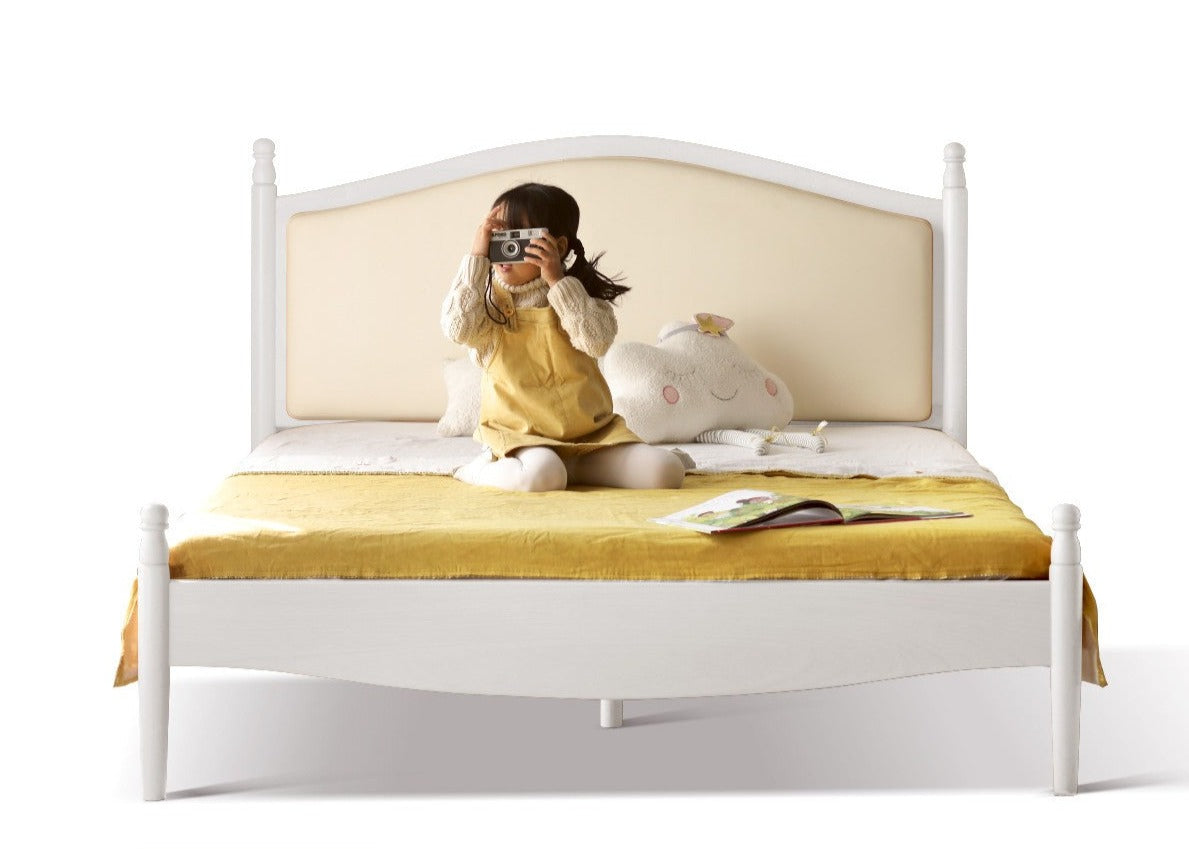 Solid Wood Princess Bed - Beech & Oak Wooden Toddler Bed for Girls - Perfect for Kids' Bedrooms, Nursery, and Playroom Decor