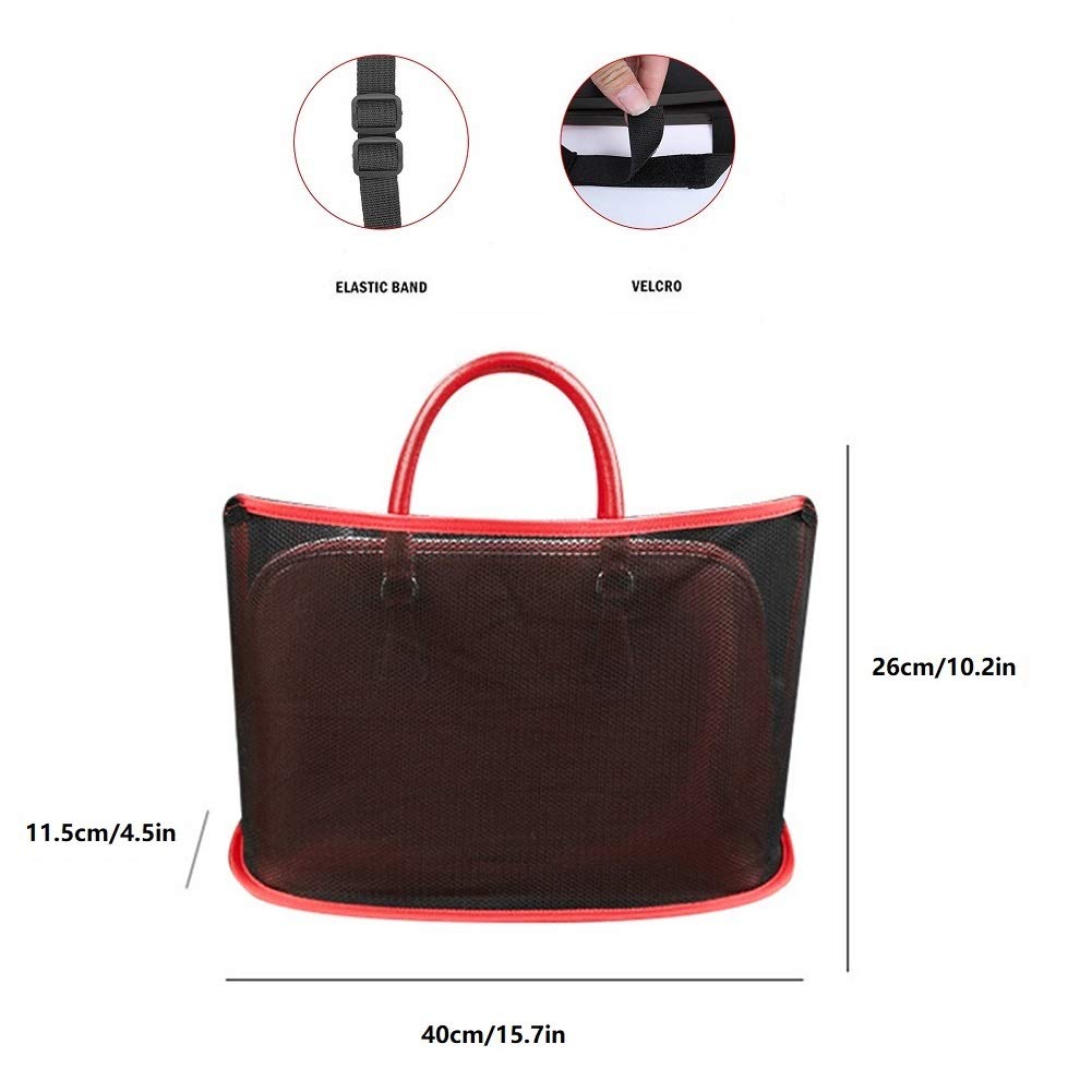 Car Seat Back Organizer Mesh Net Pocket - Universal Purse Holder Between Seats for Women, Storage Pouch for Phone, Documents & Small Items | Perfect for Sedans, SUVs & Trucks | Keeps Car Organized While Driving