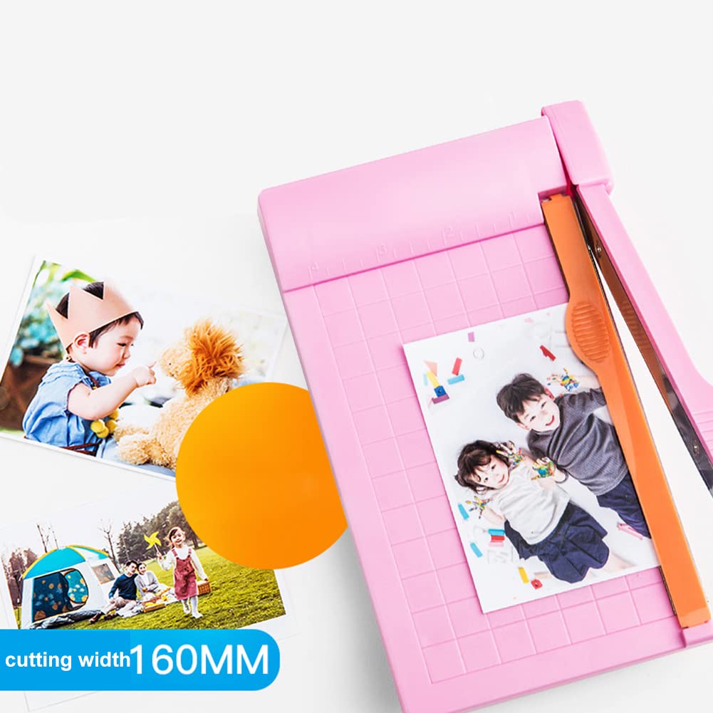 Portable Guillotine Paper Cutter - Mini Stack Paper Trimmer for Crafts, Photos, Cards & Office Supplies | Perfect for Home, School & Office Use | DIY Scrapbooking, Photo Albums & Stationery Projects