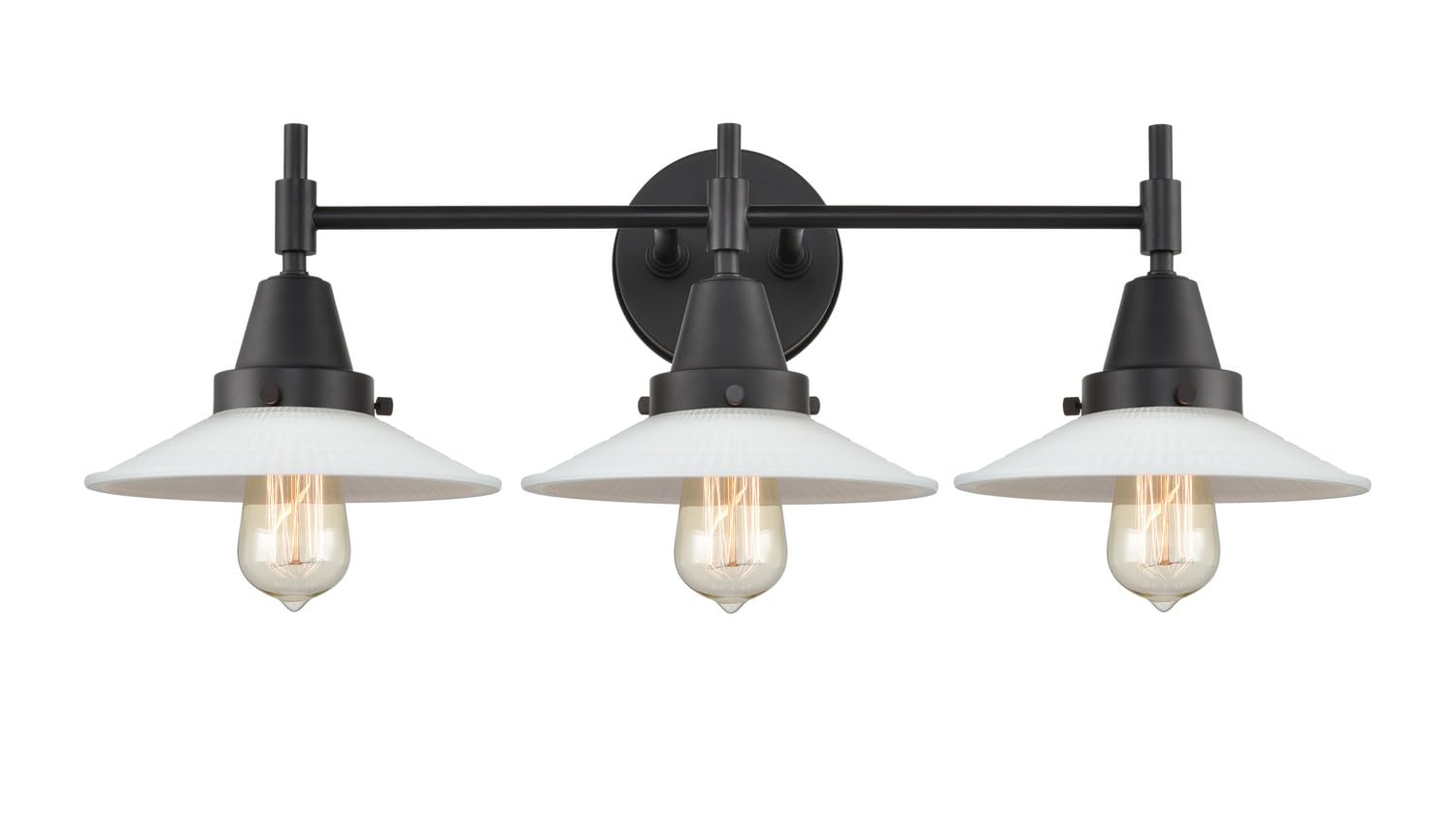 Innovations 447-3W-BK-G1-LED Black Transitional LED Bathroom Vanity Light - Modern Lighting for Bathroom, Powder Room, or Dressing Area