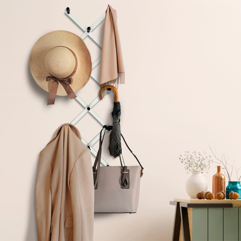 14-Peg Wall Hanger Organizer for Hats & Coats - Space Saving Storage Solution