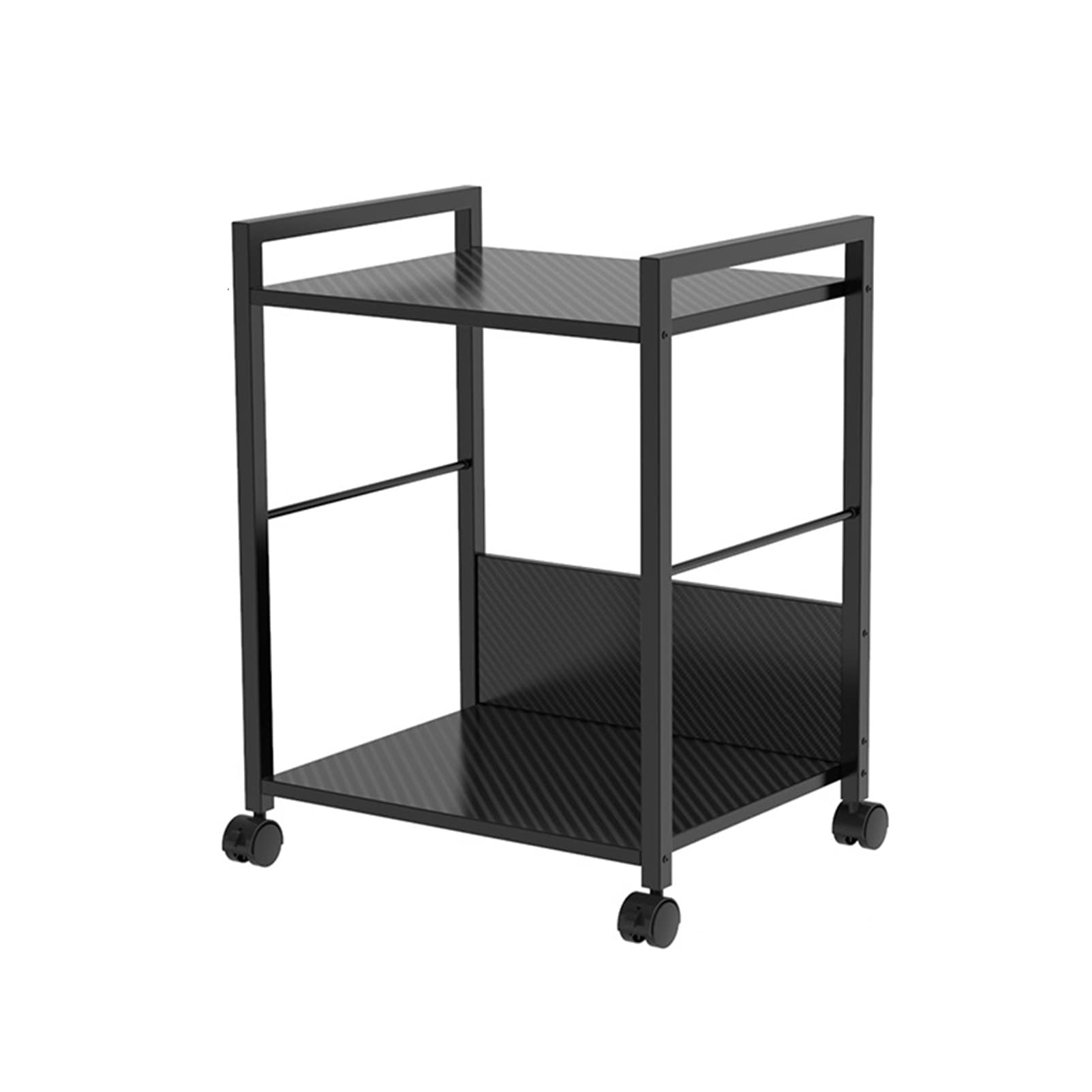Metal Desktop Printer Stand with Wheels - 2 Tier Mobile Storage Cart for Home & Office | Organize Printers, Copiers & Supplies | Perfect for Small Spaces & Workspaces