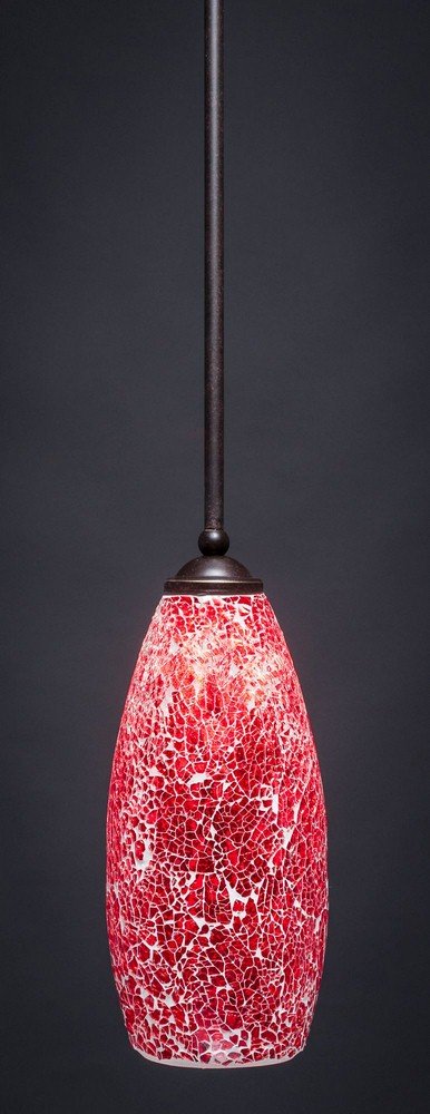 Zilo 1 Light Mini Pendant Light Fixture - Dark Granite Finish (560-DG-5066) - Perfect for Kitchen Island, Dining Room, or Entryway Lighting