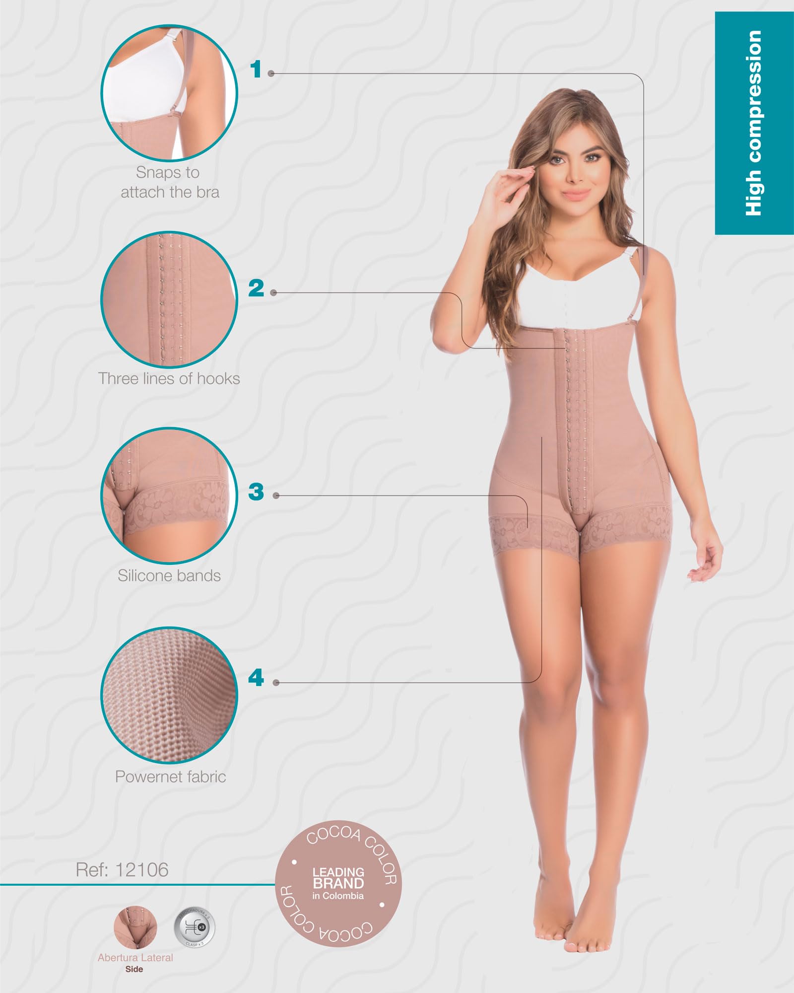 DPrada 11106 Backless Body Shaper - Colombian Post-Surgery Shapewear for Women | Seamless Tummy Control Girdle for Wedding, Special Occasions & Everyday Wear