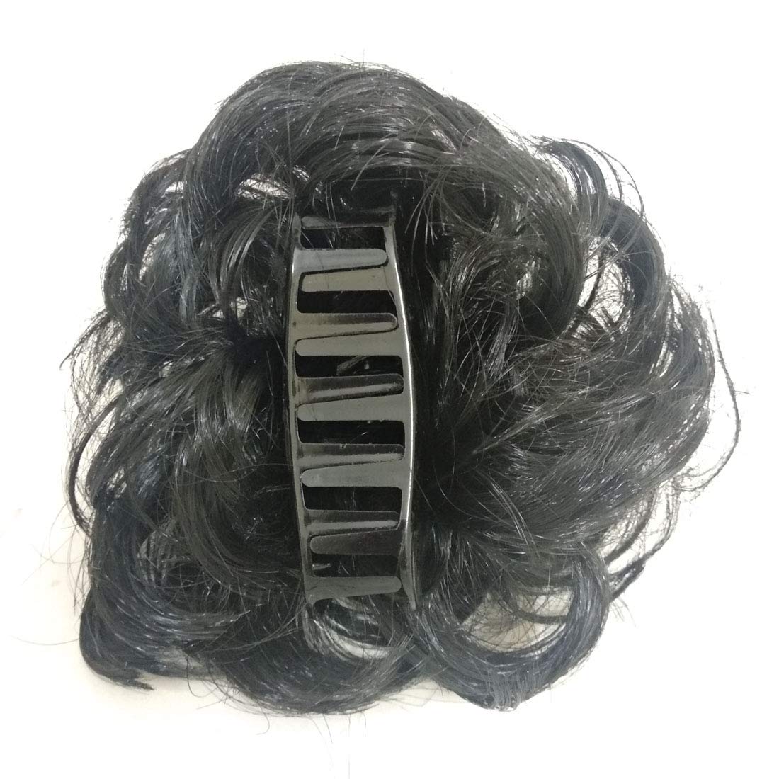 Natth Set of 2 Funky Hair Clutchers - Juda Black Hair Extension Accessories for Women | Perfect for Bun Hairstyles, Parties & Everyday Wear
