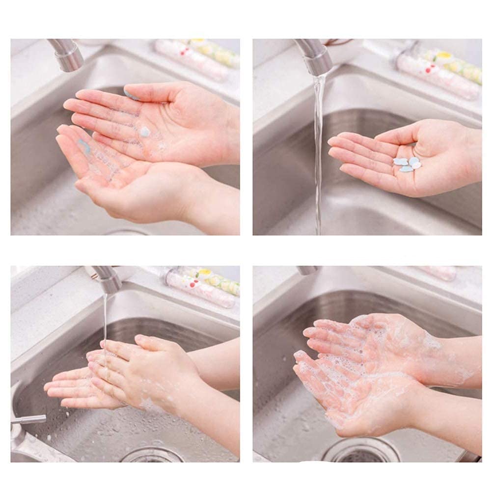 SKY MALL Travel Soap Sheets - 2 Pack Flower Design Tube Bottle, Soft & Gentle for Hand Washing, Perfect for Camping, Hiking & Airplane Trips