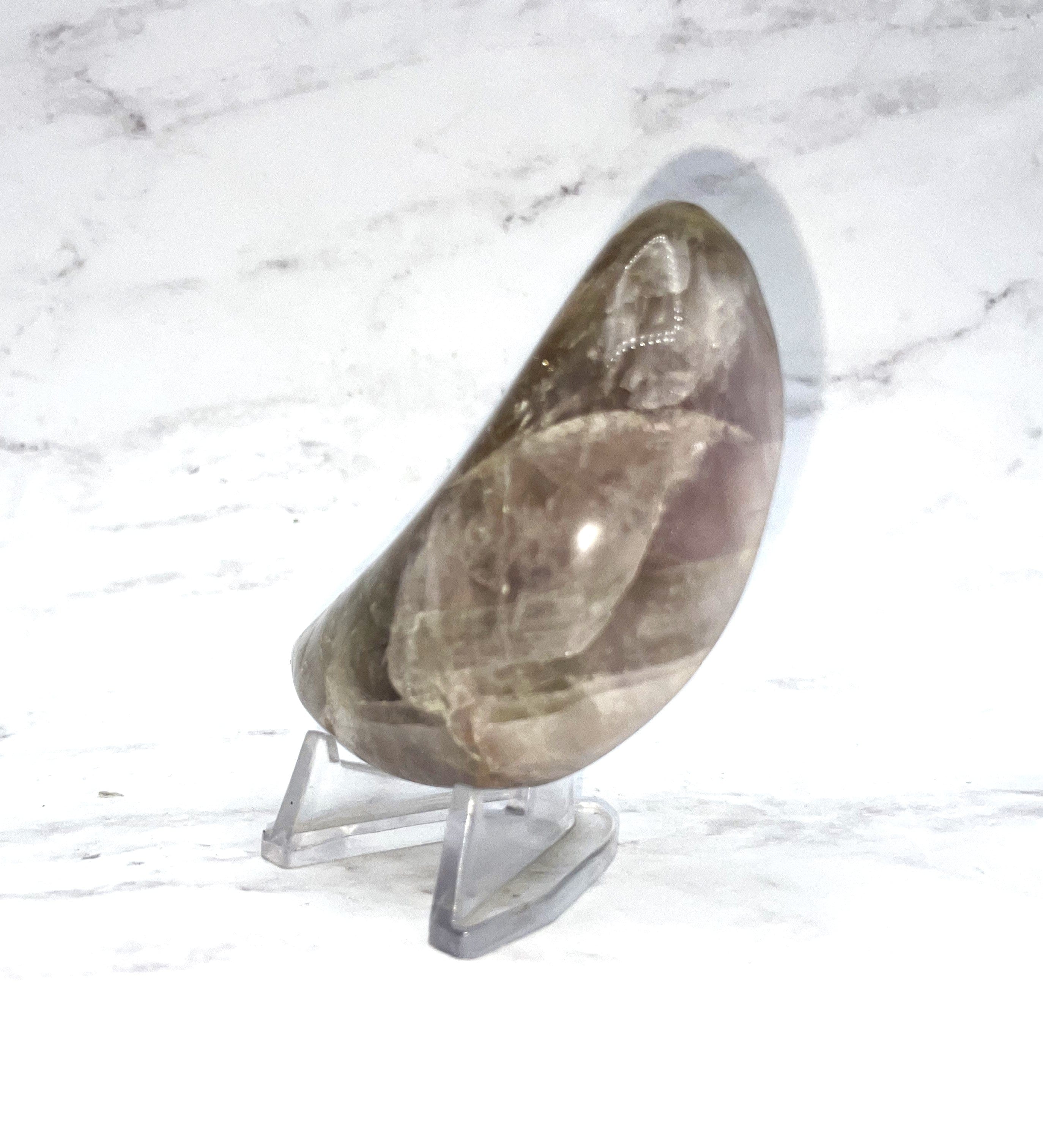 Natural Ametrine Moon Carving Gemstone - Healing Crystal for Meditation, Yoga & Spiritual Decor | Perfect for Home, Office & Gift Giving
