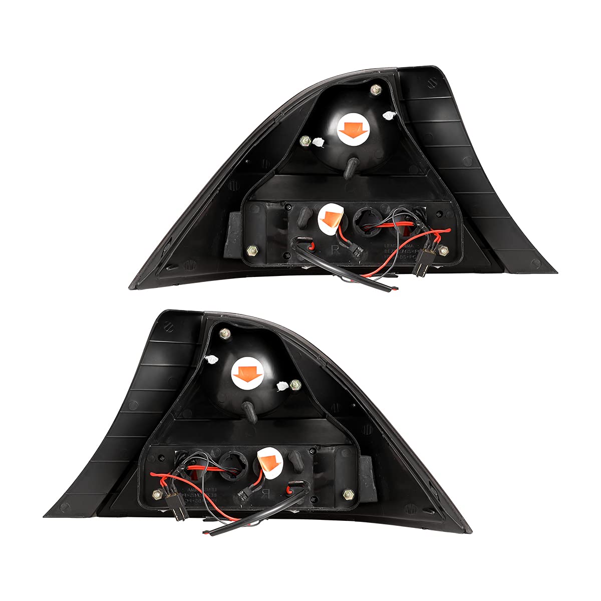 ROXX LED Tail Lights for 2001-2003 Honda Civic Coupe 2 Door - Black Housing Clear Lens - Brake Lights, Turn Signals & Reverse Lights - Left & Right Pair - Perfect for Night Driving & Car Customization