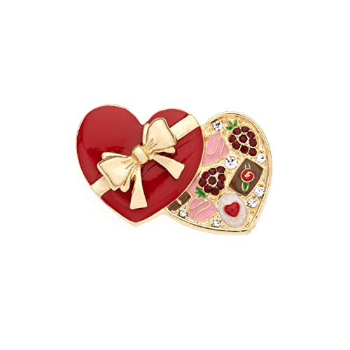 Heart Gift Box Brooch