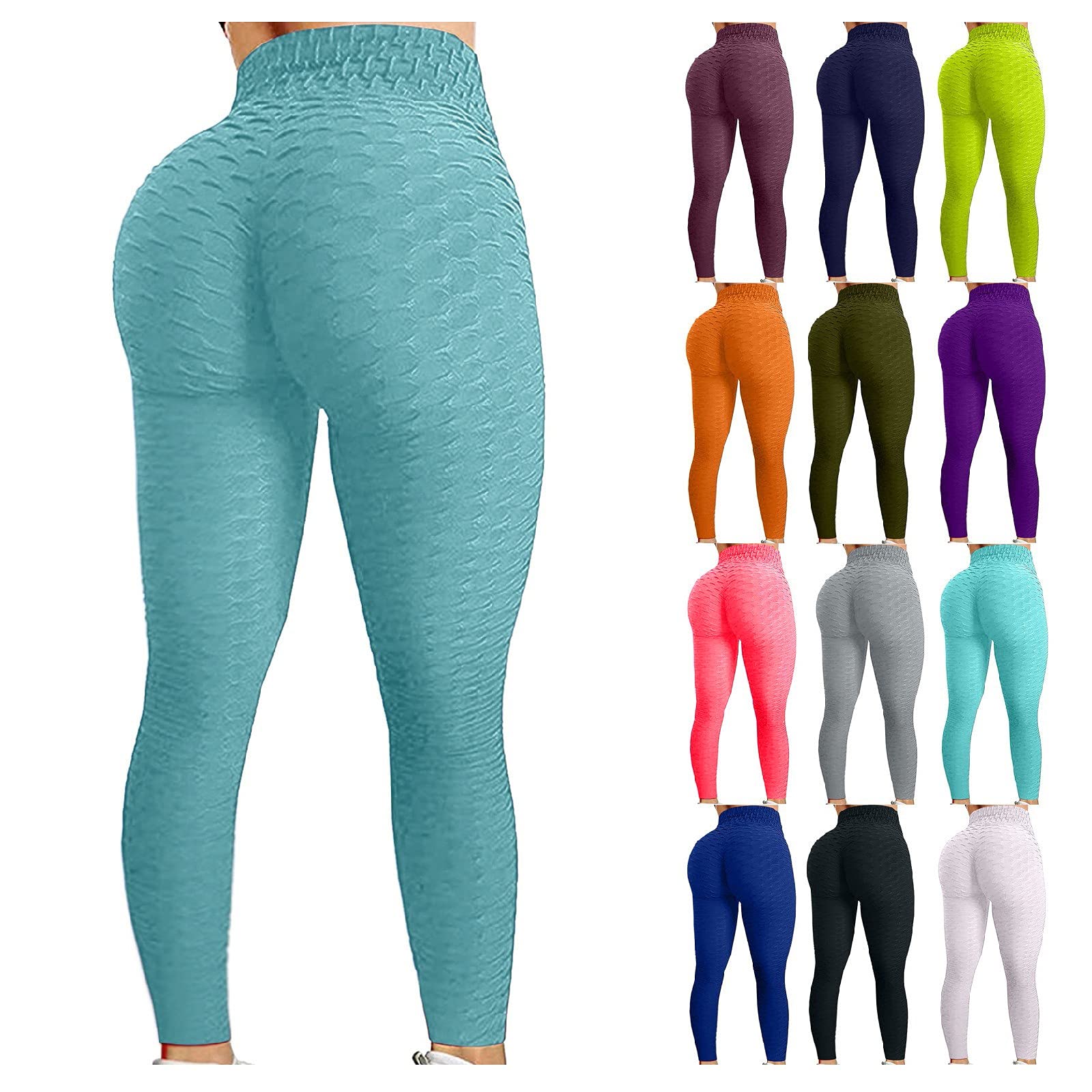 High Waist Stretch Leggings for Women - Tummy Control Yoga Pants with 3 Lengths - Comfortable Workout & Fitness Leggings for Running, Gym, and Daily Wear