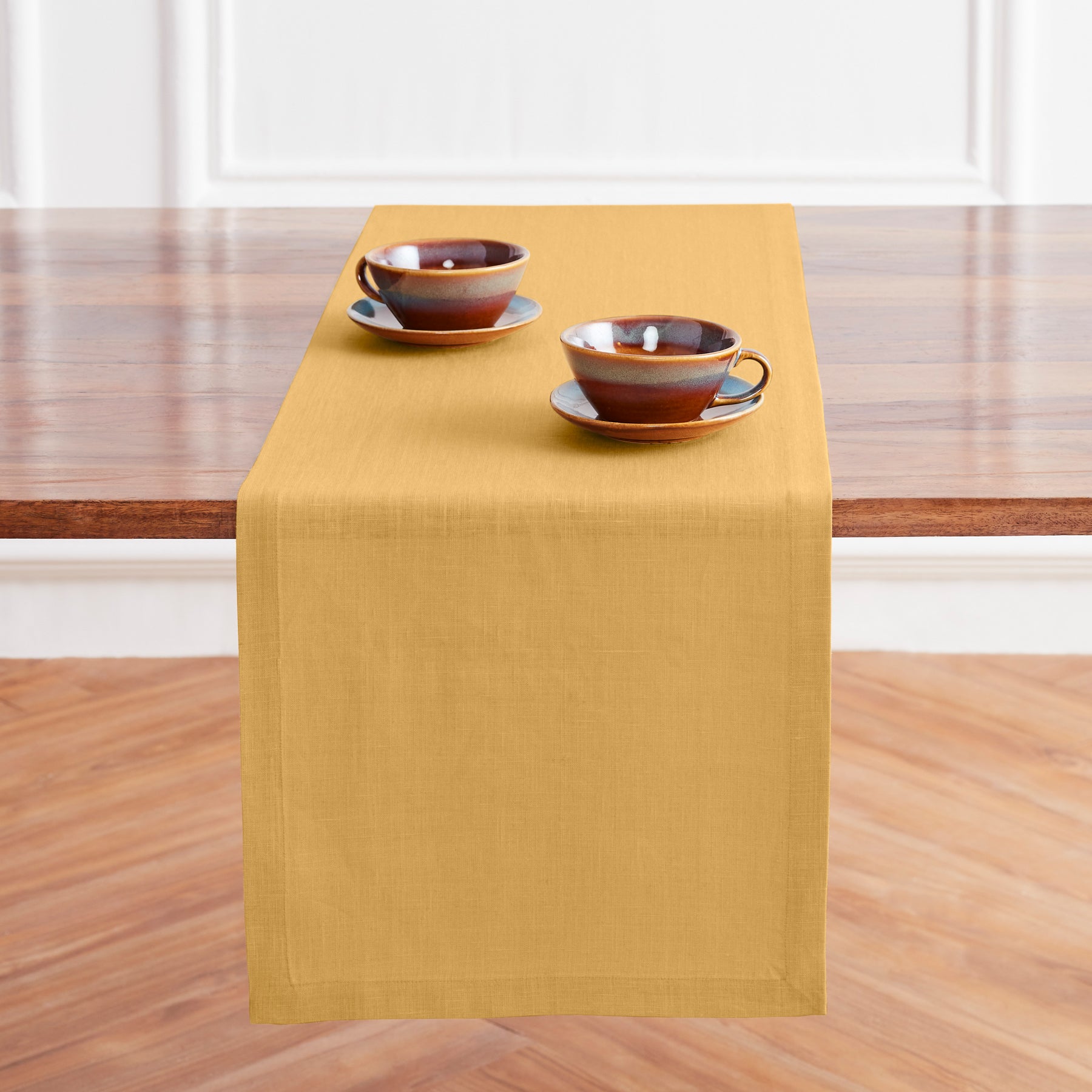 Elegant Diana Medium Weight Table Runner - Perfect for Dining Tables, Weddings, and Holiday Decor - 60-Inch Linen Table Runner for Stylish Home Decor