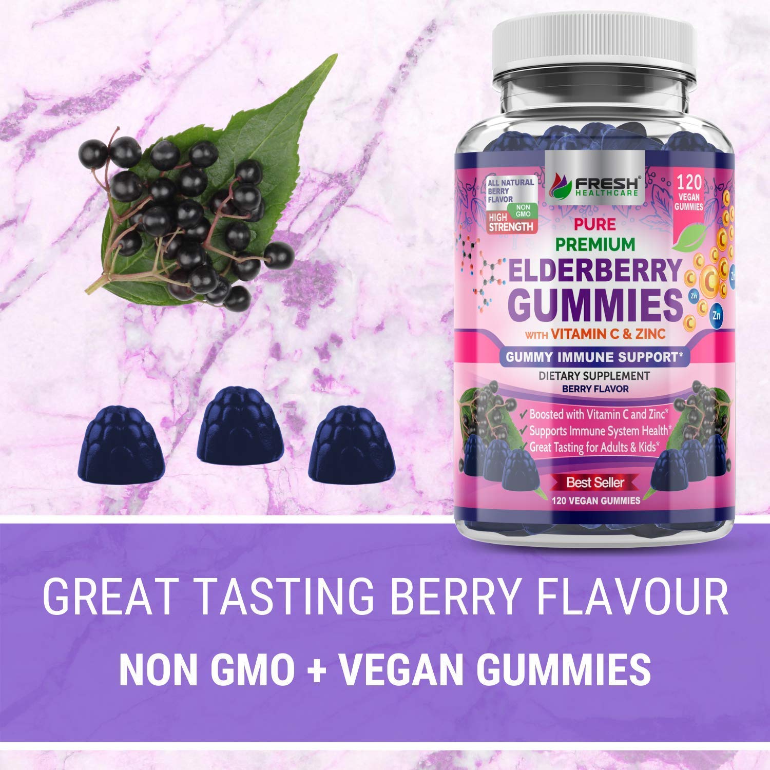 Premium Black Seed Oil & Elderberry Gummies Bundle - Immune Support Supplement for Adults & Kids - Boost Wellness for Cold Season, Travel & Daily Health