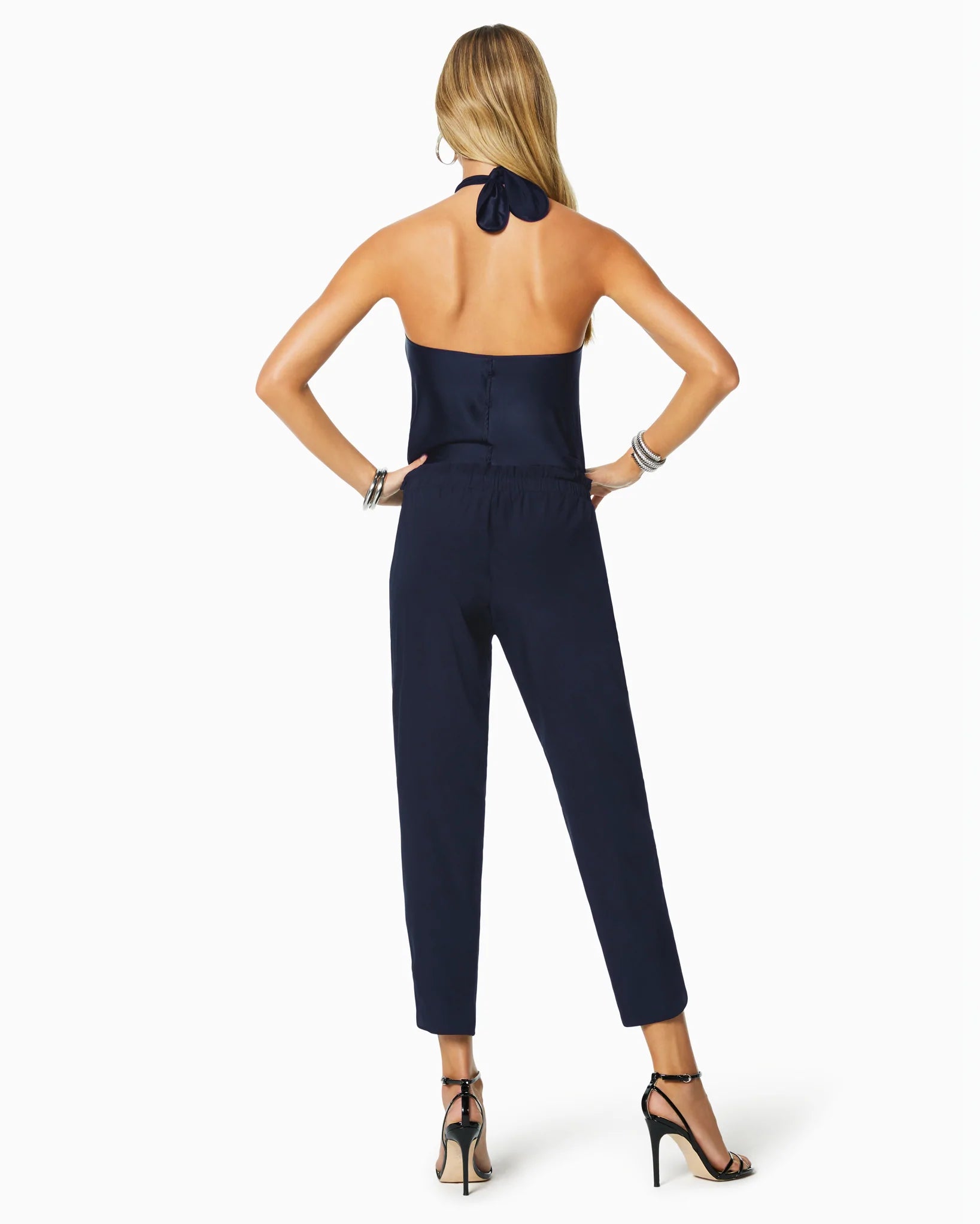Allyn Women's Classic Navy Blue Pant - Comfortable Stretch Fabric for Work, Office & Casual Wear