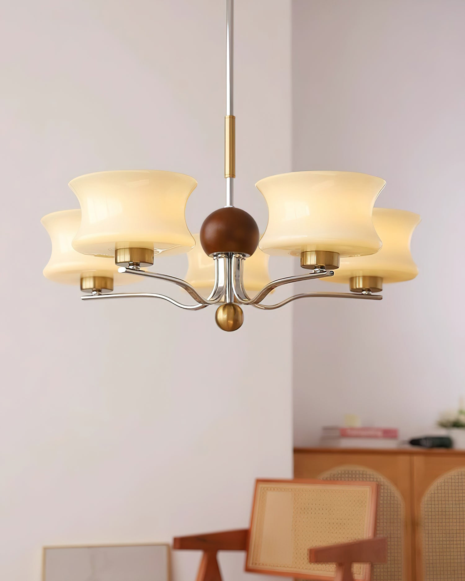 Anath Modern Chandelier - Elegant Crystal Ceiling Light Fixture for Dining Room, Living Room, Bedroom | Perfect for Home Decor, Wedding & Party Lighting