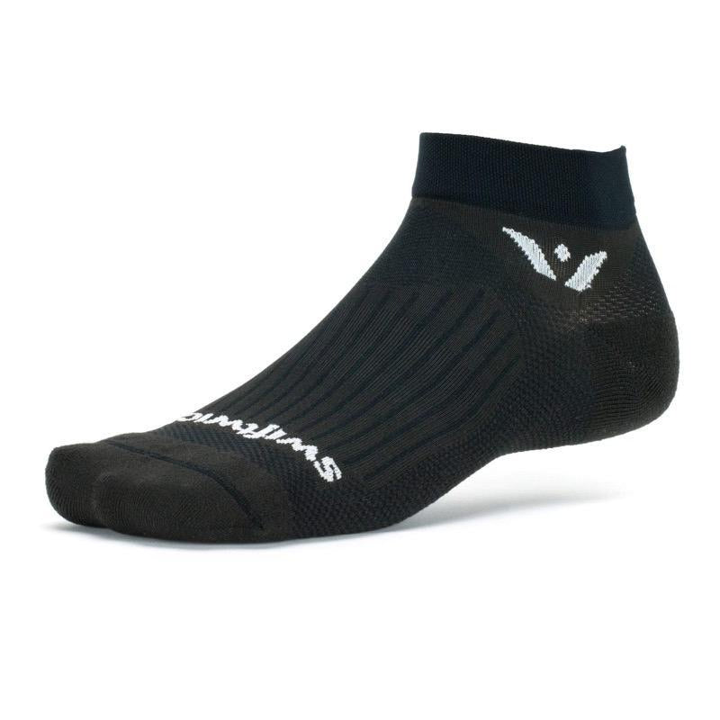 ASPIRE ONE Running Socks for Men & Women - Breathable Cushioned Athletic Socks for Jogging, Marathon & Workout - Black Performance Socks for Comfort & Support
