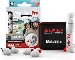 MotoSafePro Motorcycle Ear Plugs - Noise Cancelling Hearing Protection for Riders - Comfortable & Reusable Earplugs for Motorcycling, Concerts, Shooting, and Work Safety