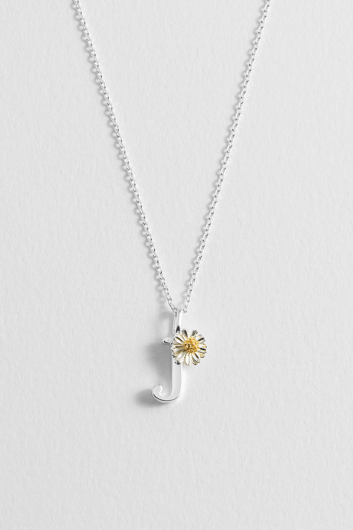 Wildflower Initial Pendant Necklace - Personalized Floral Letter Jewelry for Women - Perfect Gift for Birthday, Anniversary & Mother's Day