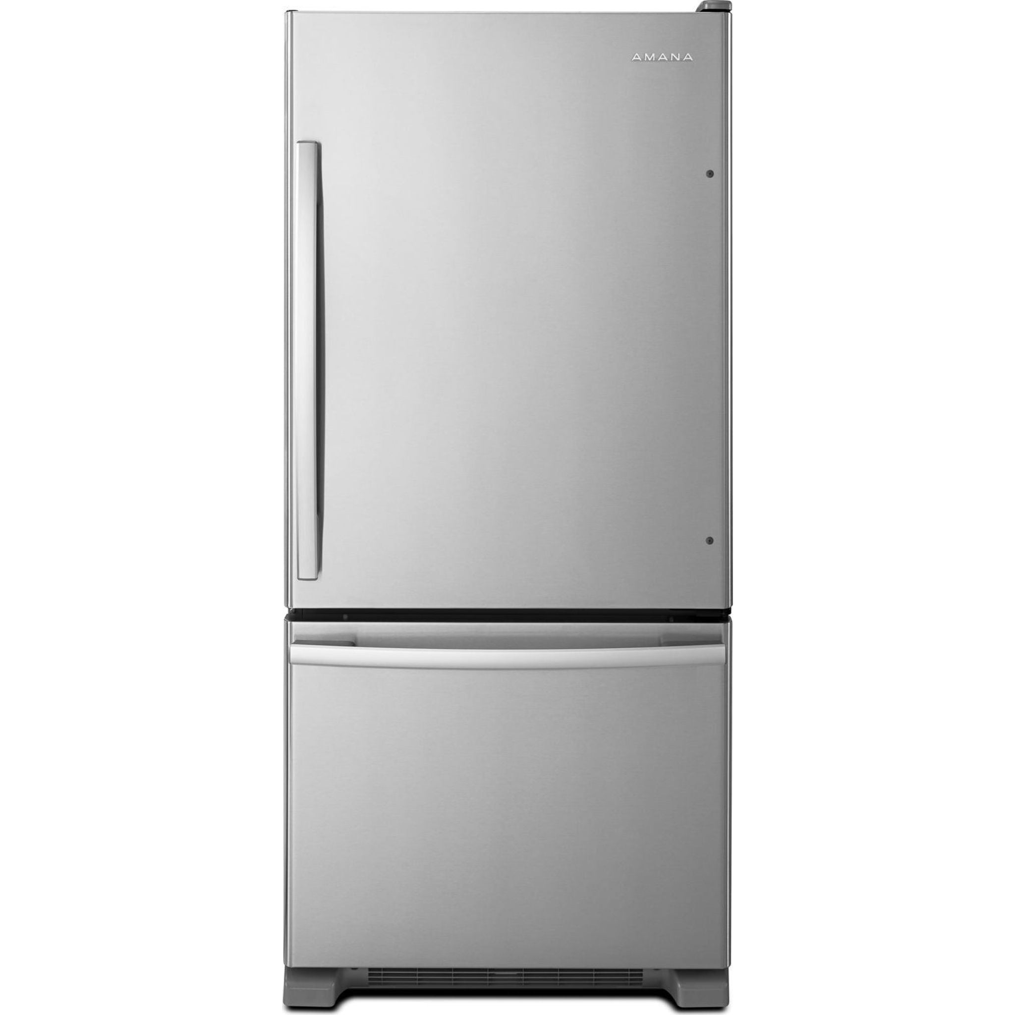 Amana Bottom Mount Refrigerator (ABB1924BRM) - 24.5 Cu. Ft. Stainless Steel French Door Fridge with Adjustable Shelves & Humidity-Controlled Crispers - Perfect for Modern Kitchens & Open Floor Plans