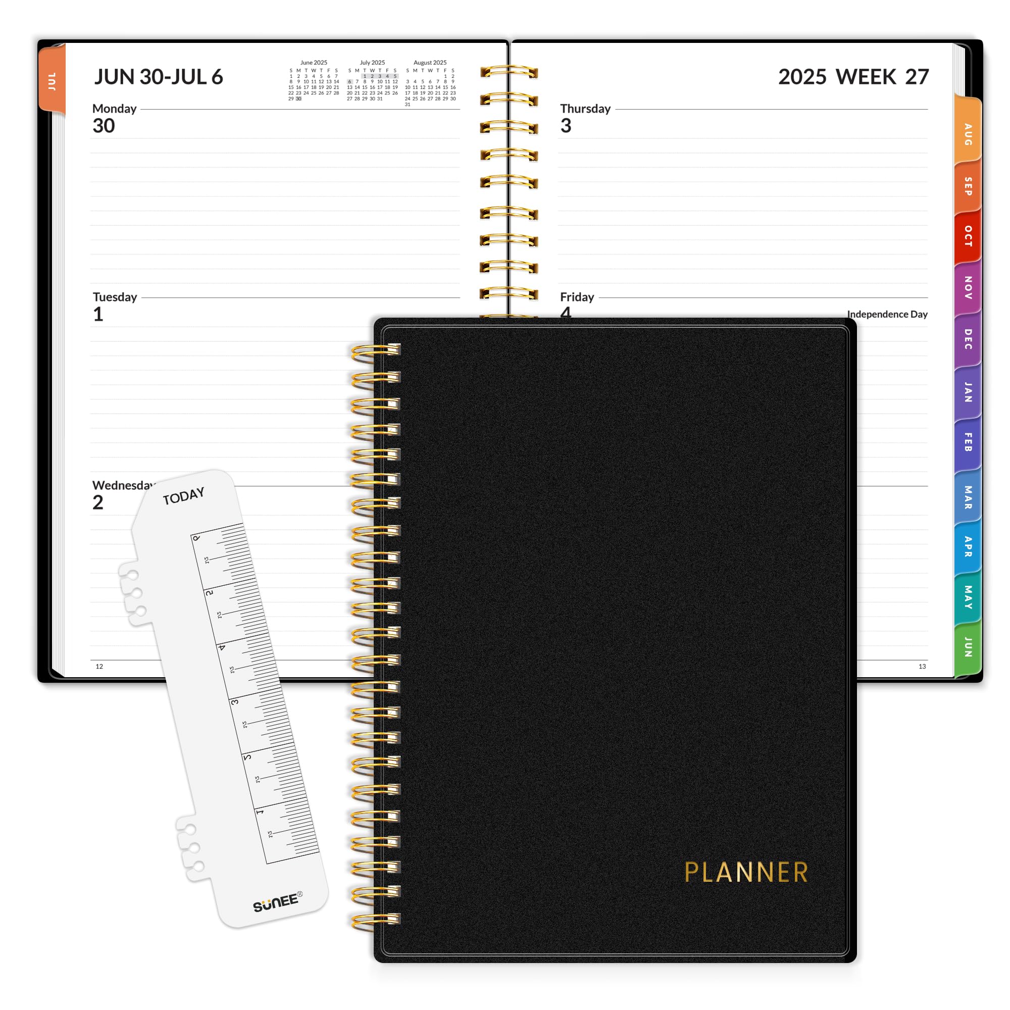 SUNEE 2025-2026 Academic Planner - Weekly & Monthly Organizer from July 2025 to June 2026, 6.4