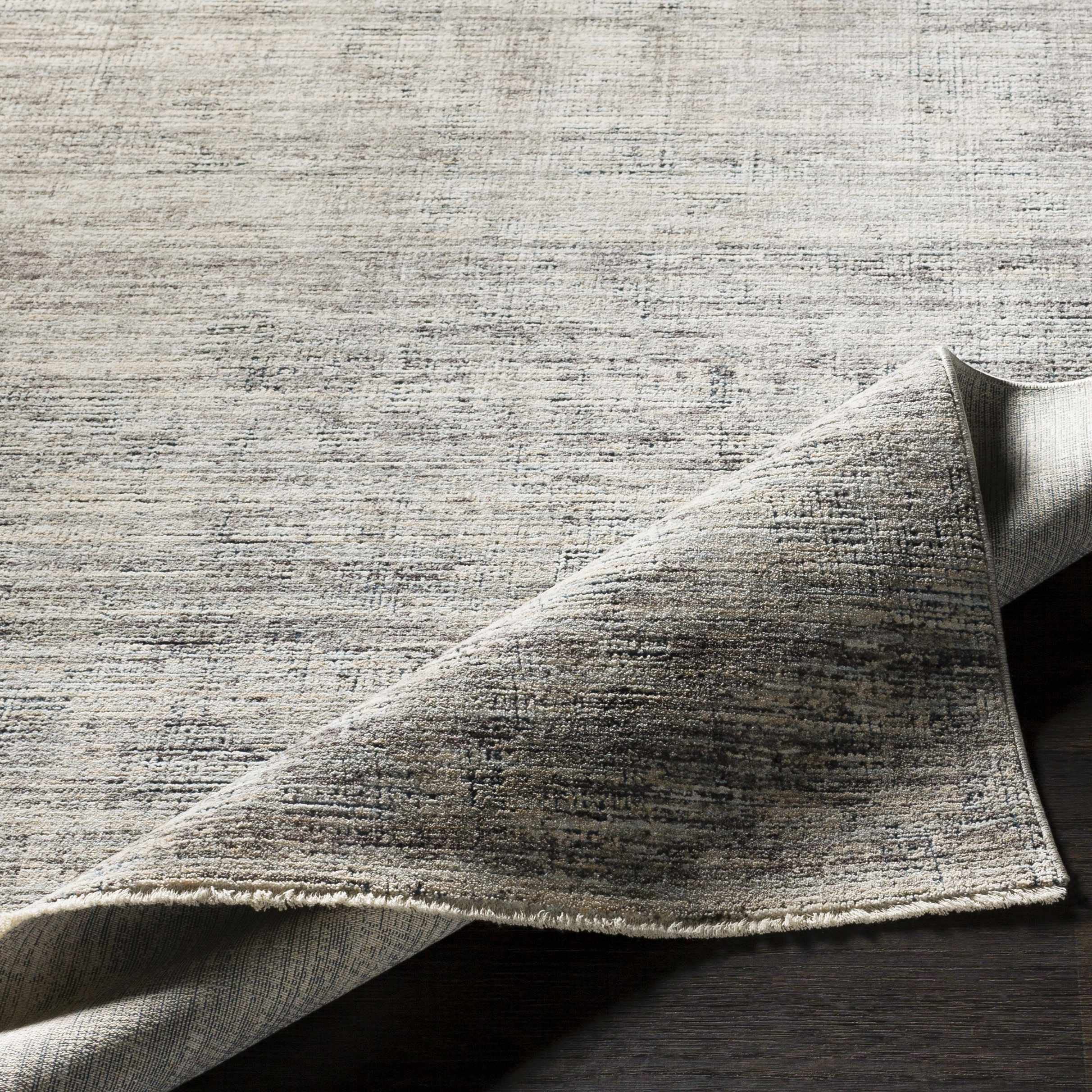 Modern Hauteloom Thornhill Area Rug for Living Room & Bedroom - Soft Gray, Blue, Green Accent - 3'3