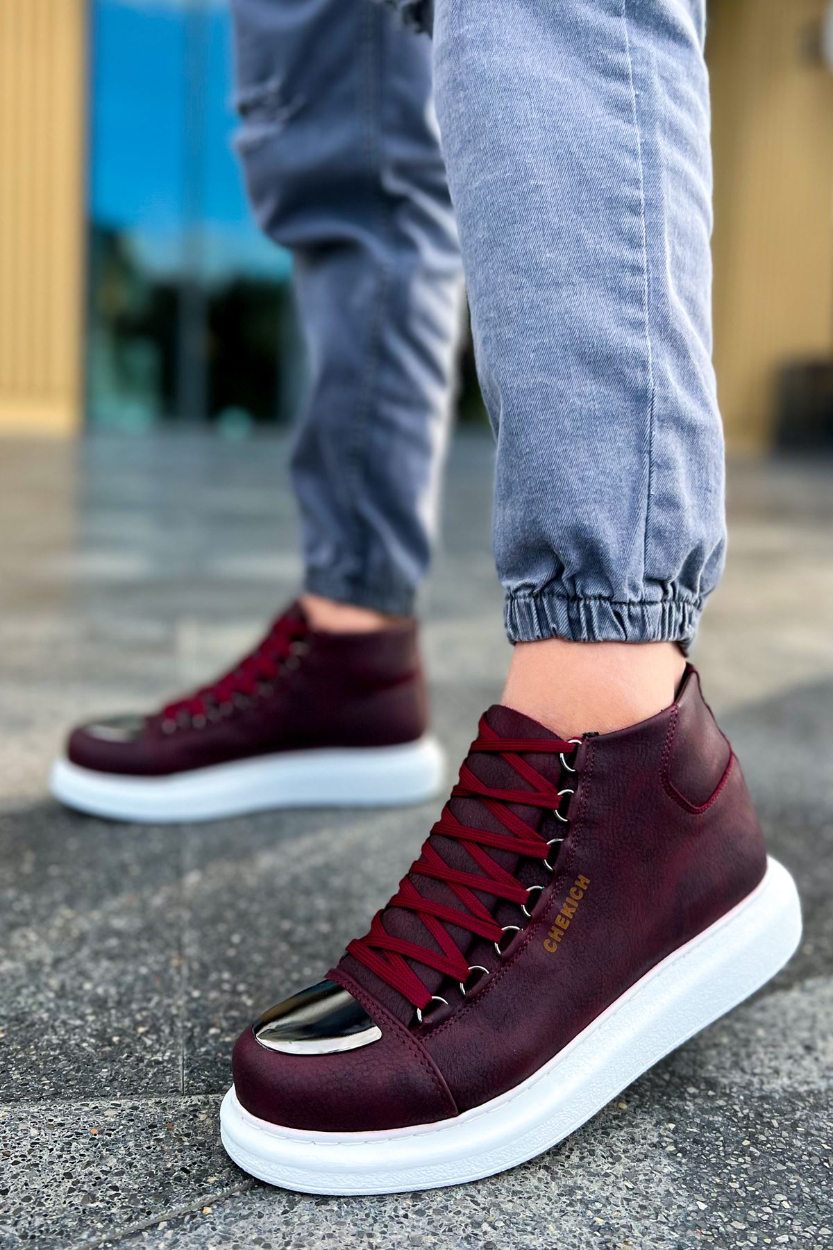 CH267 CBT Roma Men's Boots in Burgundy - Stylish & Comfortable Footwear for Casual Outings & Outdoor Adventures