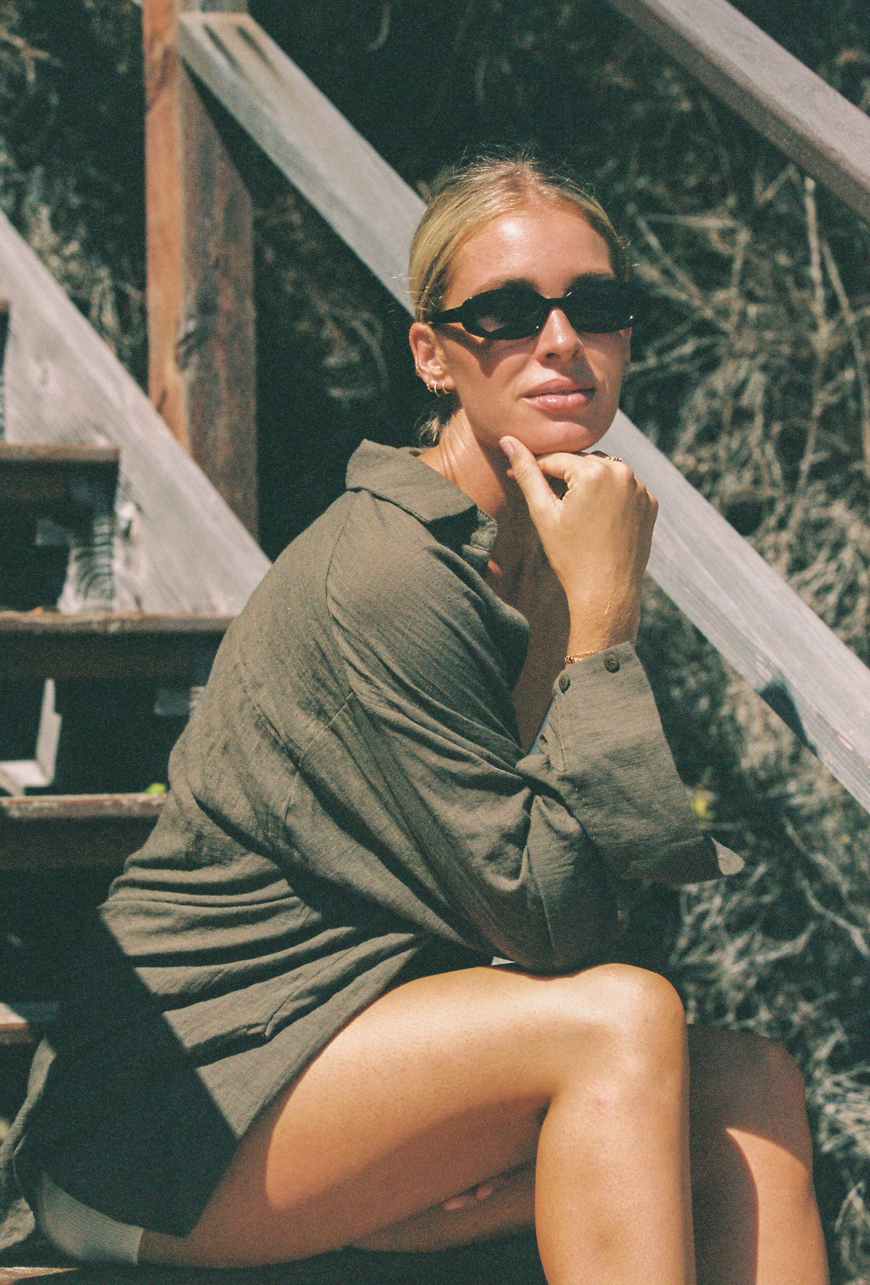 Oversized Button Down Shirt for Women - Casual Summer Poolside Cover Up - Perfect for Beach, Vacation, and Relaxing Outdoors