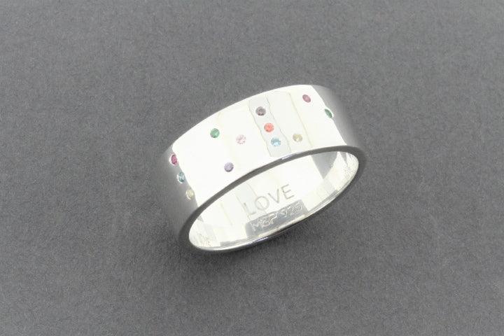 Braille Love Ring - Colorful & Stylish Braille Jewelry for Women - Perfect for Valentine's Day, Anniversaries & Special Occasions