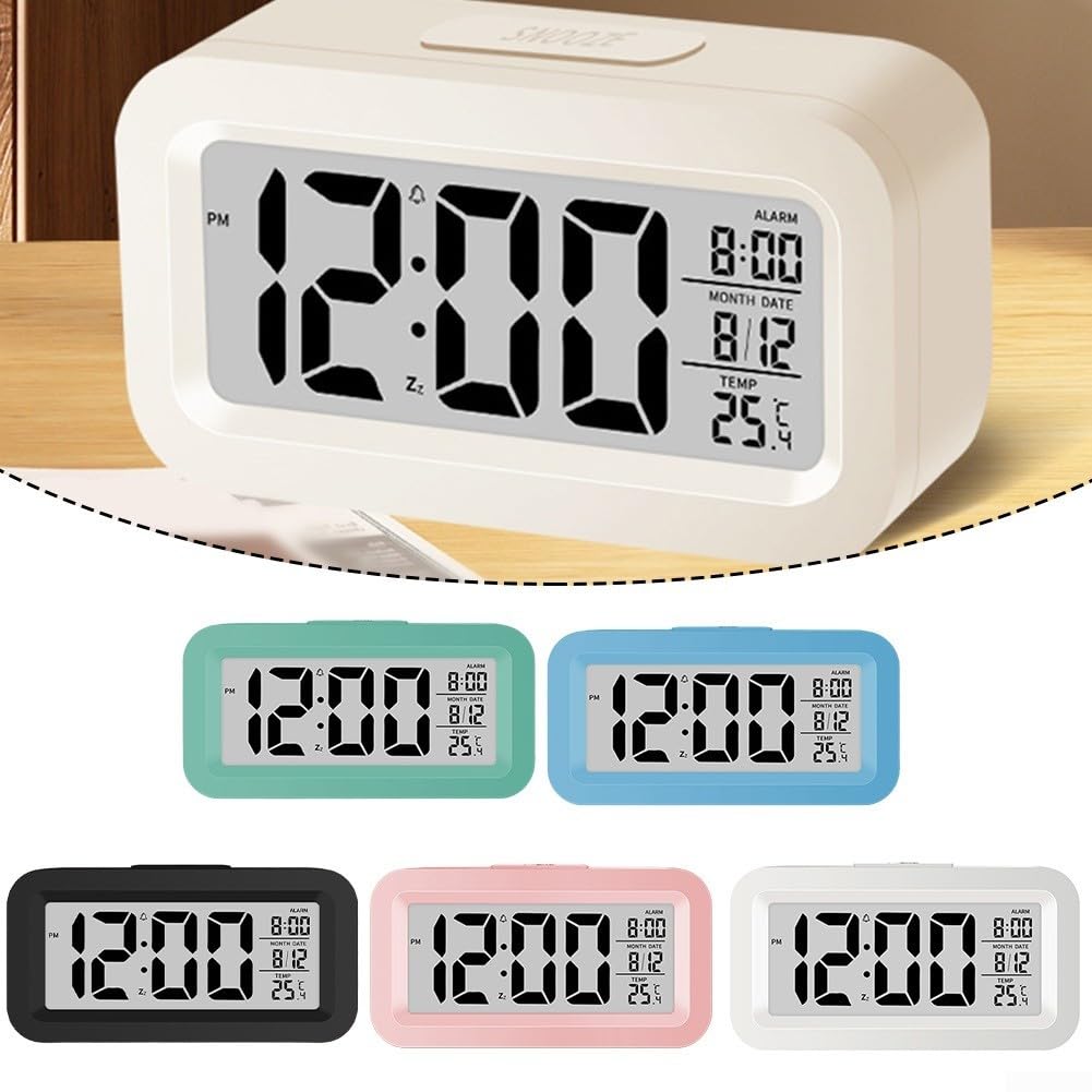 Smart Temperature Detector with Vibrant Color Options & Gradual Alarm - Ideal for Home, Office, and Travel Use (Black)