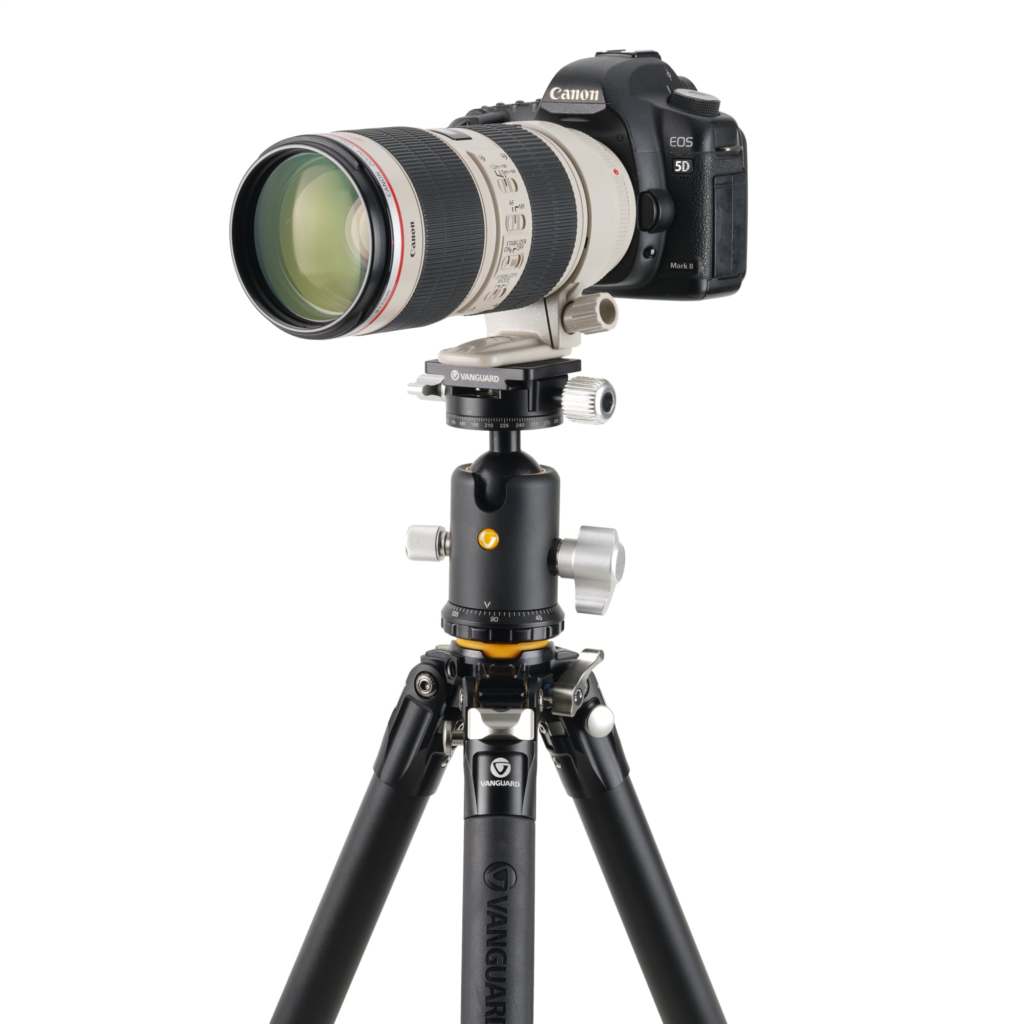 VEO 5 304AB 250S Aluminum Tripod with Dual Axis Ball Head - Professional Camera & Smartphone Stand for Photography, Vlogging, and Travel - Lightweight & Adjustable for Outdoor and Indoor Use