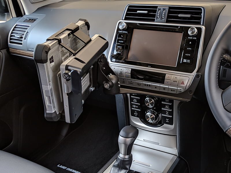 Industrial Evolution InDash Mount for Toyota Prado (2018+) - Secure Car Phone Holder for GPS Navigation & Hands-Free Calling - Perfect for Off-Road Adventures & Daily Commutes