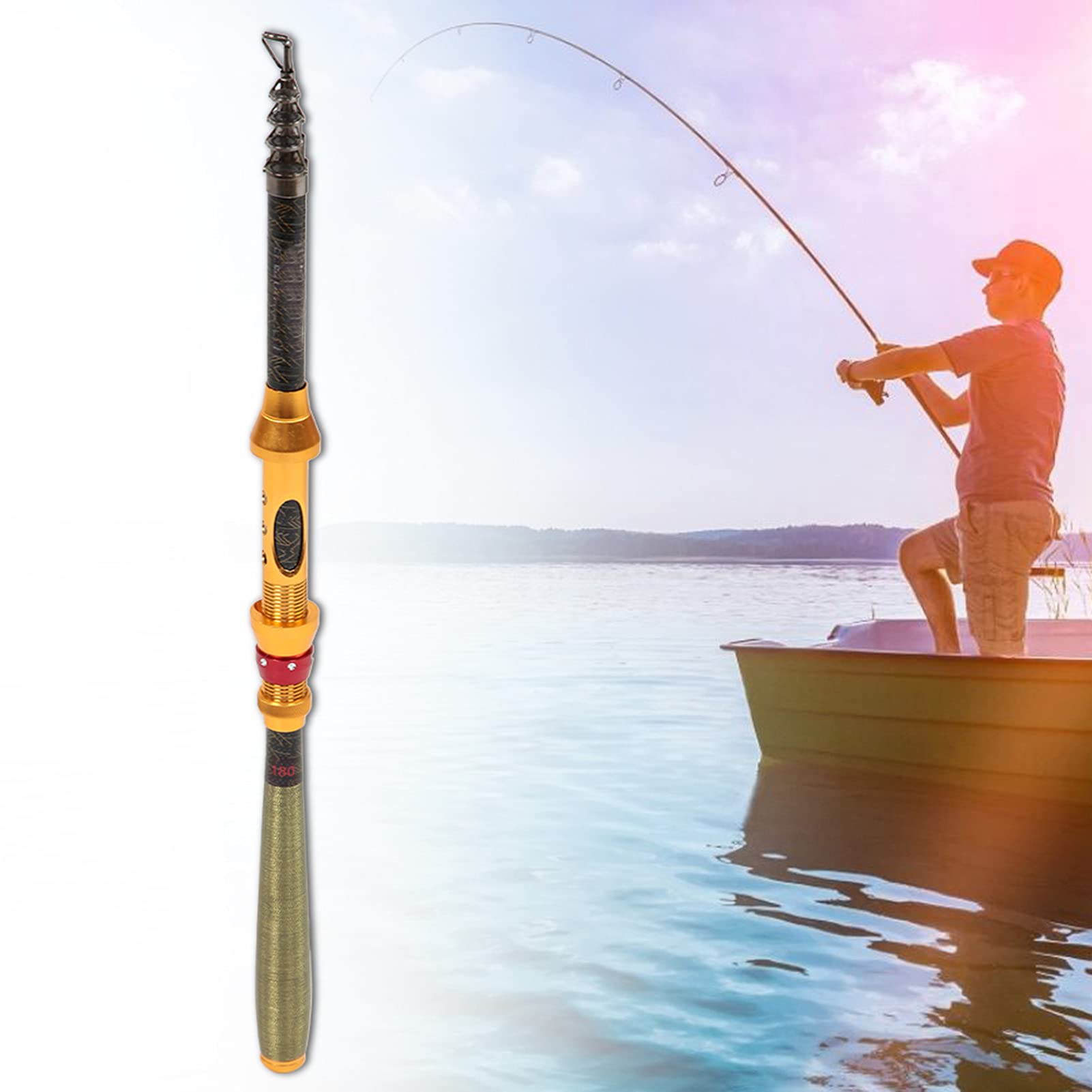 Shanbor Carbon Fiber Fishing Rod - 1 Piece Saltwater Fishing Pole for Wild Fishing | Perfect for Deep Sea, Surf, and Shore Fishing Adventures