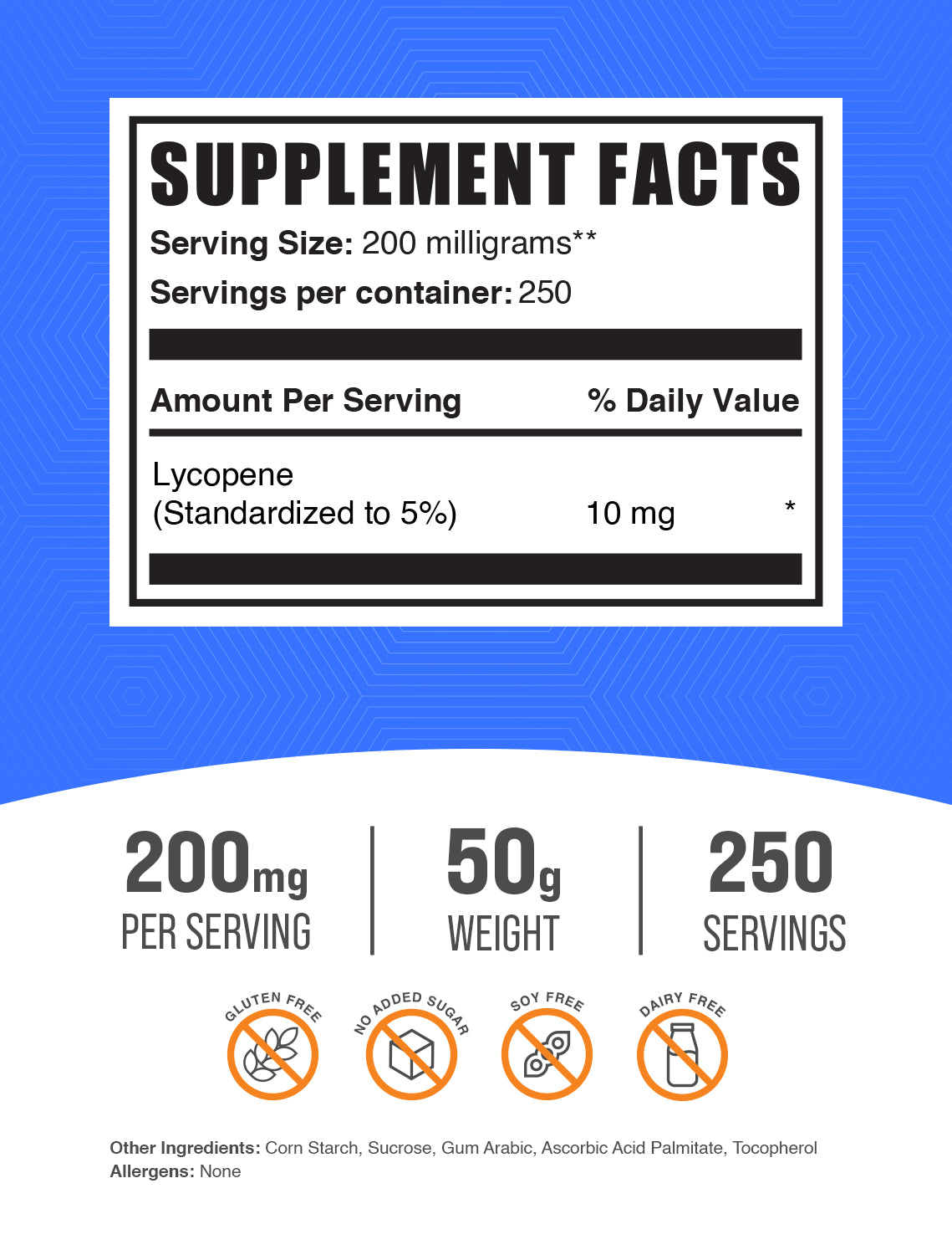 Premium Lycopene Powder 24598353 - Natural Antioxidant Supplement for Heart & Skin Health - Supports Immune System & UV Protection - Ideal for Smoothies, Juices & Dietary Supplements