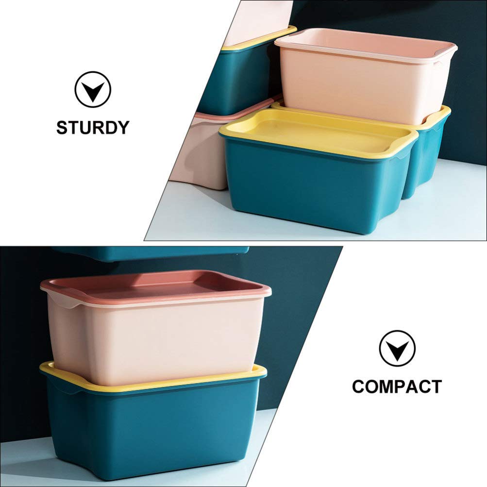Plastic Storage Box with Pull-Out Drawers - 1PC Organizer for Toys, Office Supplies & Cosmetics | Desktop Shelf Bins & Container Stand Brackets | Perfect for Home, Office & Classroom Organization