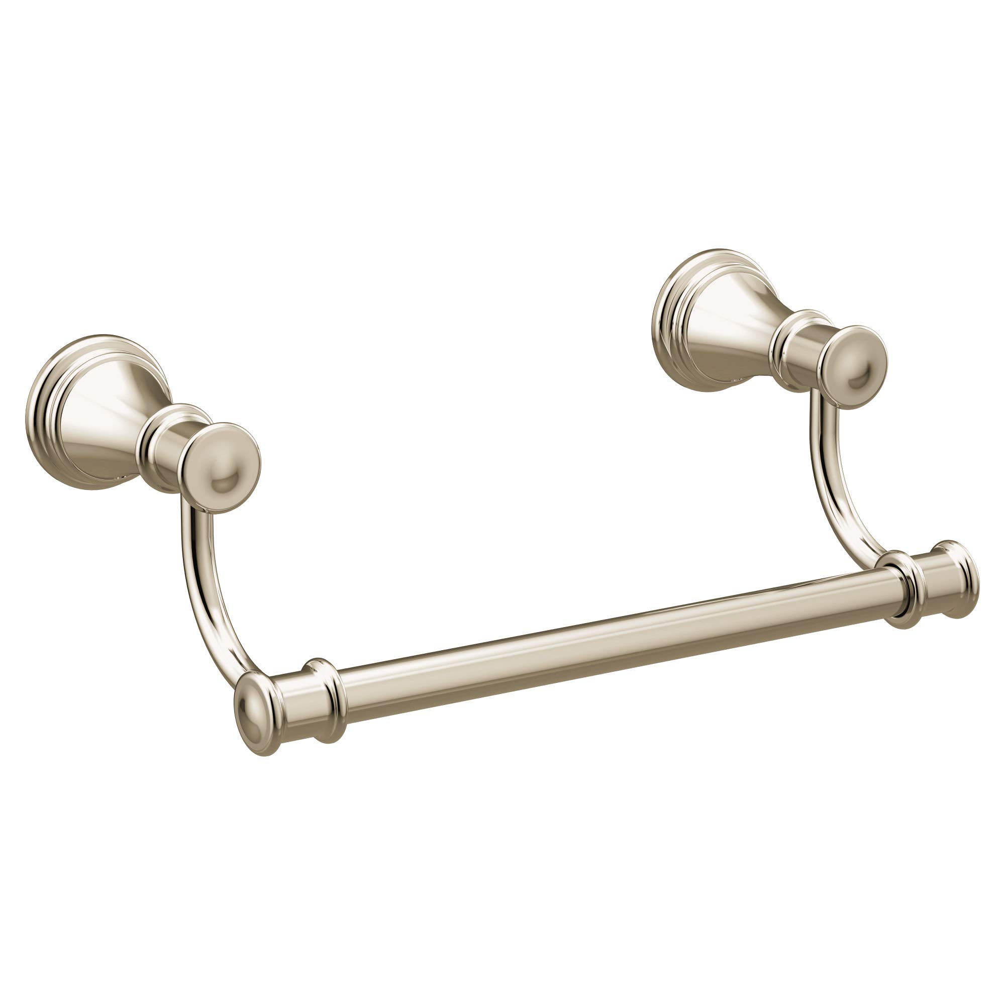 Moen Belfield 36-Inch Double Robe Hook & 24-Inch Towel Bar Set with 9-Inch Hand Towel Bar & Pivoting Toilet Paper Holder in Polished Nickel - Perfect for Bathroom Organization & Luxury Spa Experience