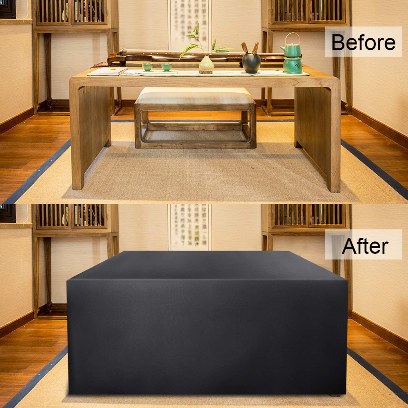 **Waterproof Rectangular Patio Table Cover - All-Weather, UV-Resistant & Fade-Proof Outdoor Furniture Protector for Garden, Deck, and Backyard Use**    *(Use Case: Perfect for protecting patio tables from rain, sun, snow, and dust—ideal for outdoor dining, BBQs, and garden gatherings.)*
