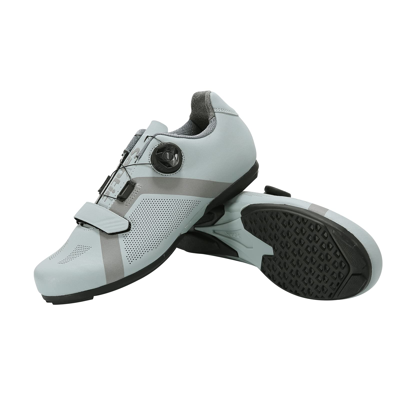 Santic Men's Road Cycling Shoes - SPD Compatible, Lightweight & Breathable for Spin, MTB & Biking - Perfect for Indoor Cycling Classes & Outdoor Road Training