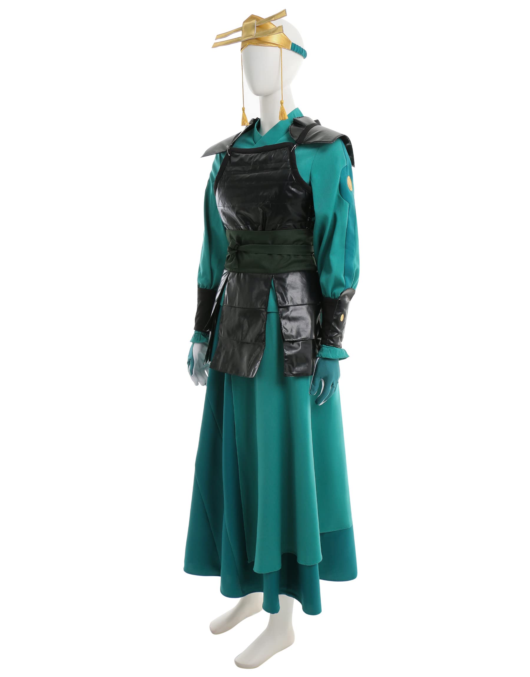 Warrior Cosplay Costume for Women - Full Outfit with Handguard & Headwear | Medieval Battle, LARP, Halloween & Anime Conventions