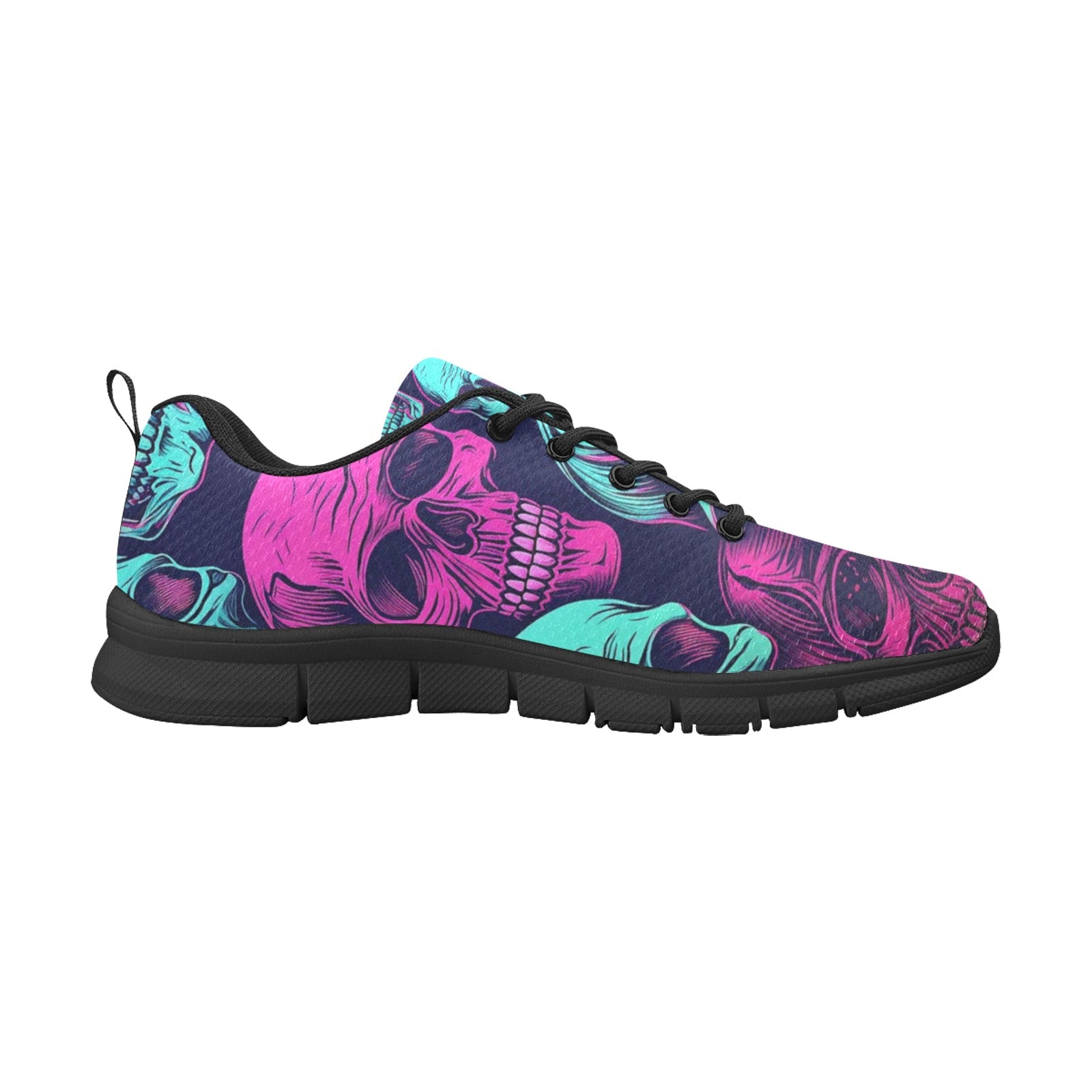 Neon Skulls Breathable Sneakers - Lightweight Comfortable Running Shoes for Men & Women - Perfect for Gym, Workout, and Casual Wear