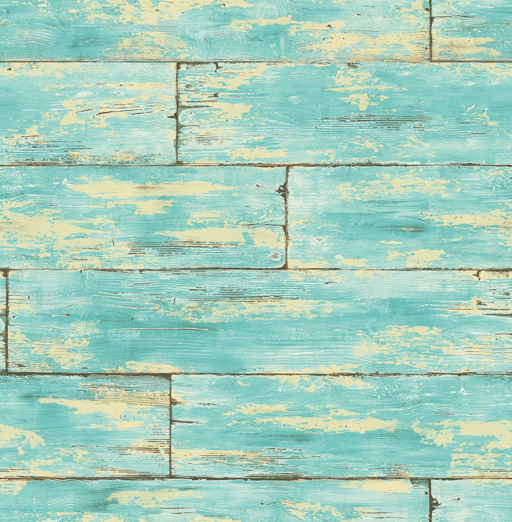 Kenneth James PS41002 Aquamarine Shipwreck Wood Wallpaper - 2 Piece Set - Vintage Nautical Wall Decor for Living Room, Bedroom & Office