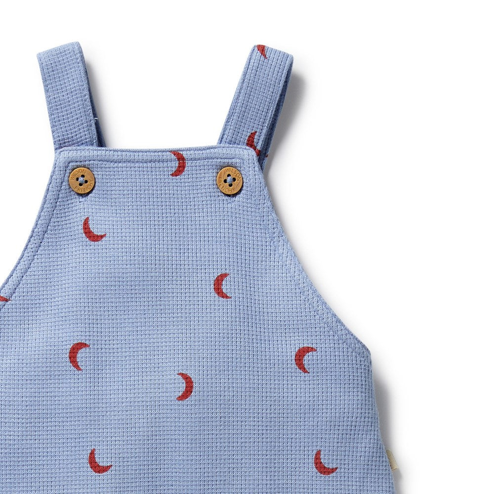 Hey Moon Organic Waffle Overall - Soft & Comfortable Baby Romper for Newborns & Toddlers - Perfect for Playtime, Daycare & Family Outings