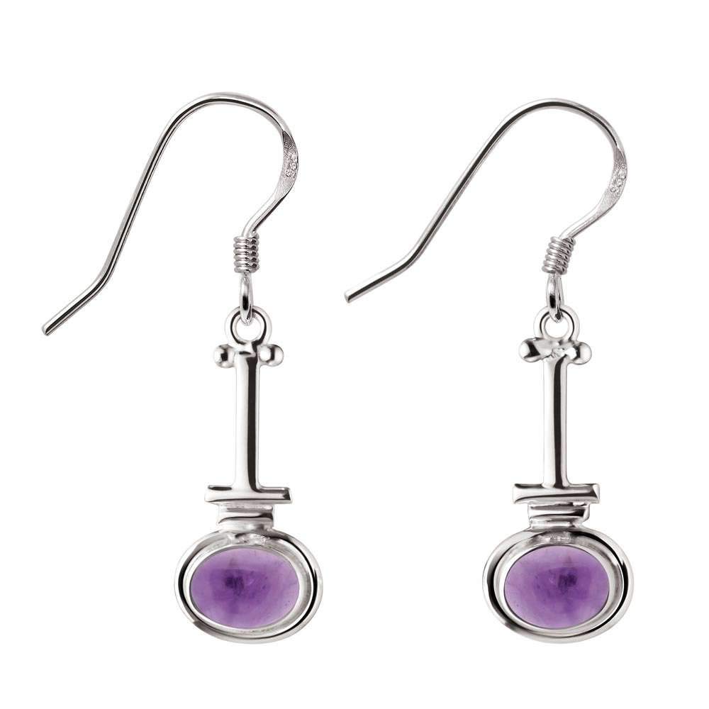 2.35ct Natural Oval Gemstone Earrings for Women - Handmade Boho Dangle Birthstone Jewelry Gift for Her - Perfect for Weddings & Date Nights